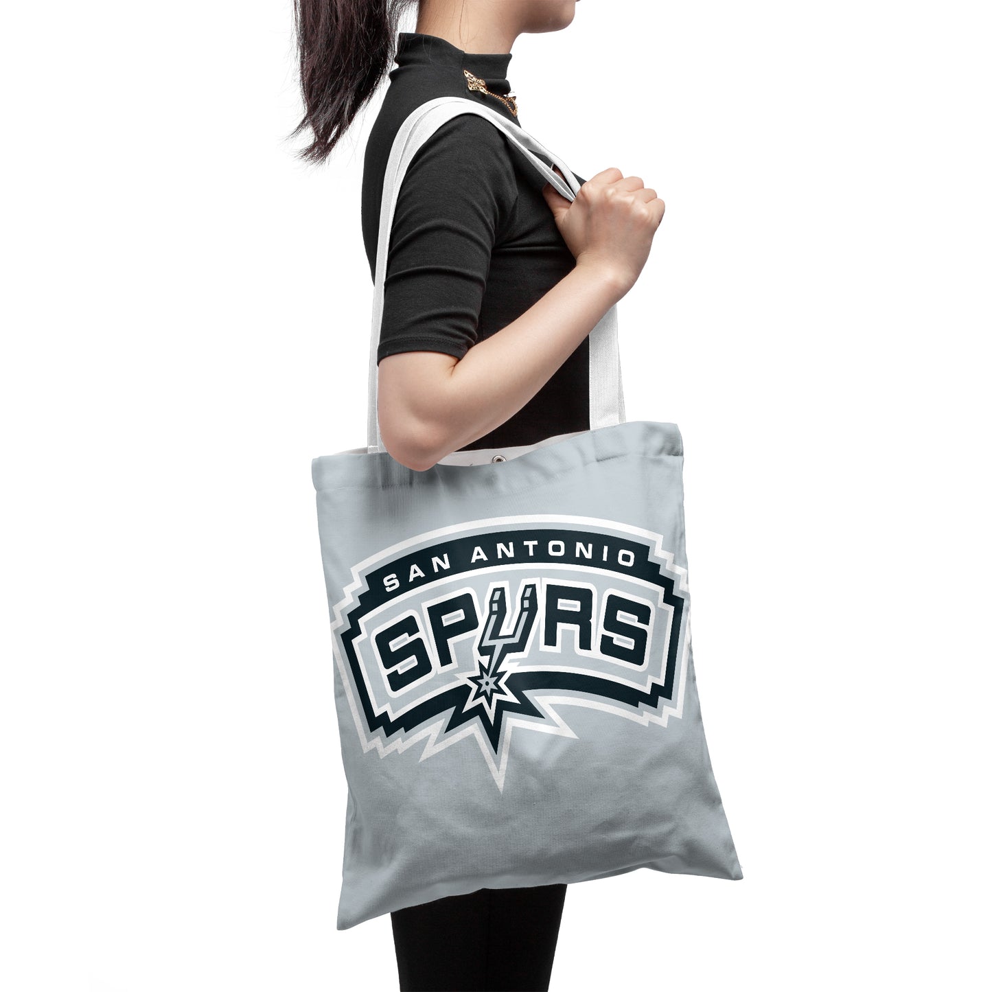 NBA San Antonio Spurs Fans Polyester Canvas Tote Bag – Durable and Stylish