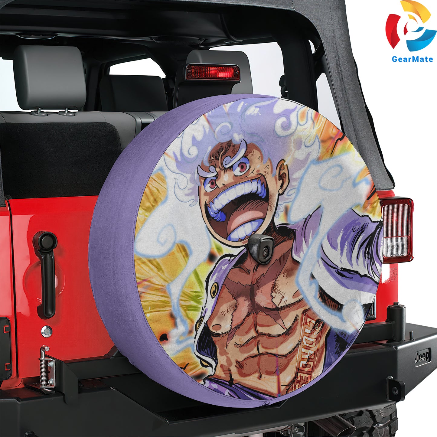 Luffy Gear 5 Anime Spare Tire Cover – Premium Waterproof UV Resistant Protector