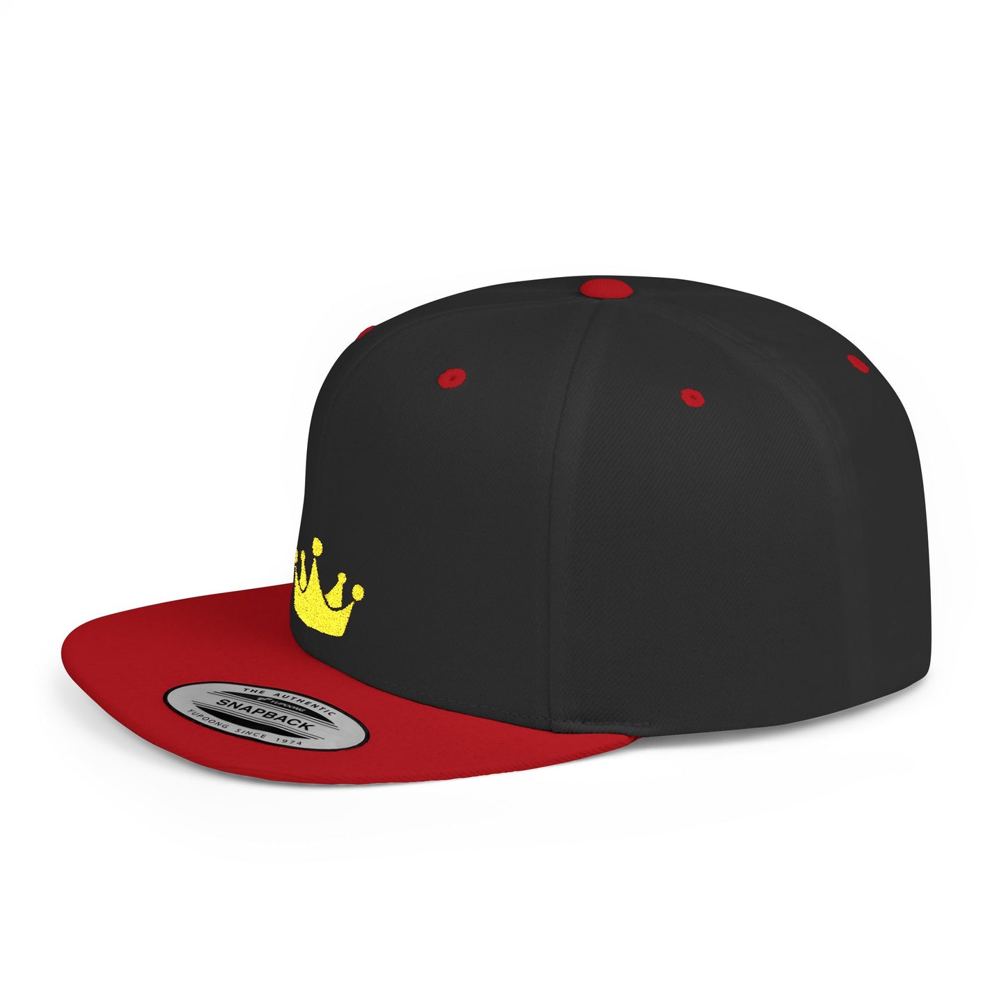 Icons Embroidered Crown Flat Bill Snapback – Lightweight, Custom Fit, Premium Quality