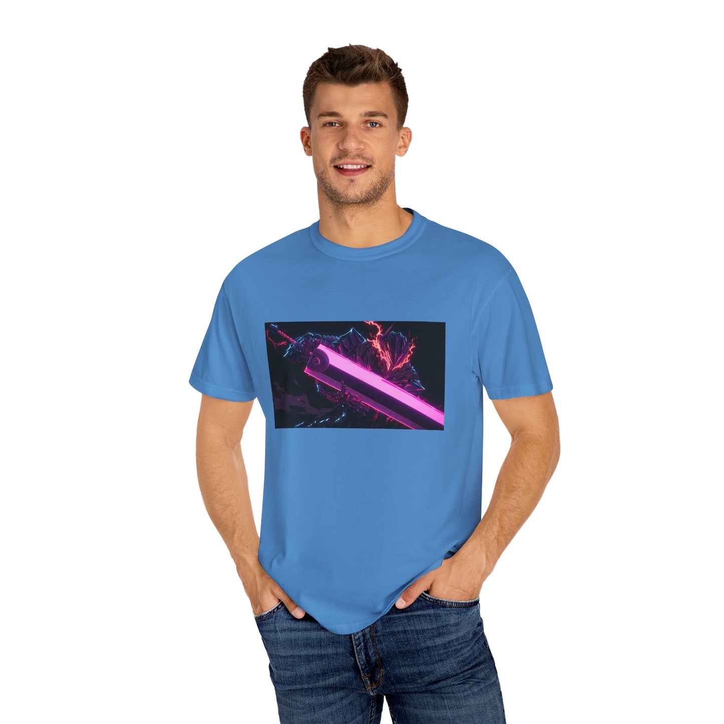 Berserk Neon Guts Purple Garment-Dyed T-Shirt – Premium Cotton Tee
