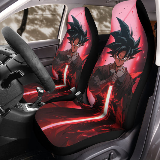 Red Goku Car Seat Covers – High Quality Graphic and Polar Fleece Protector Set