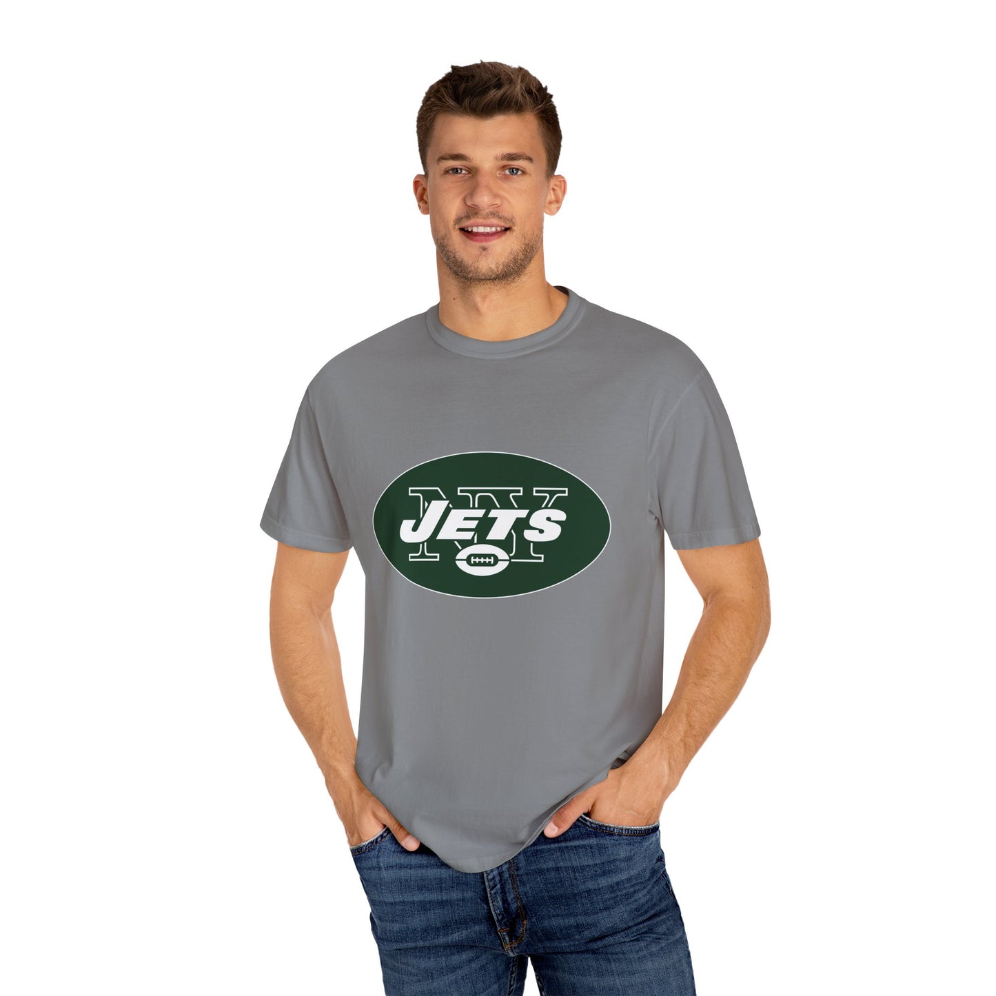 New York Jets Football Products Garment-Dyed T-Shirt – Premium Cotton Tee for Customization