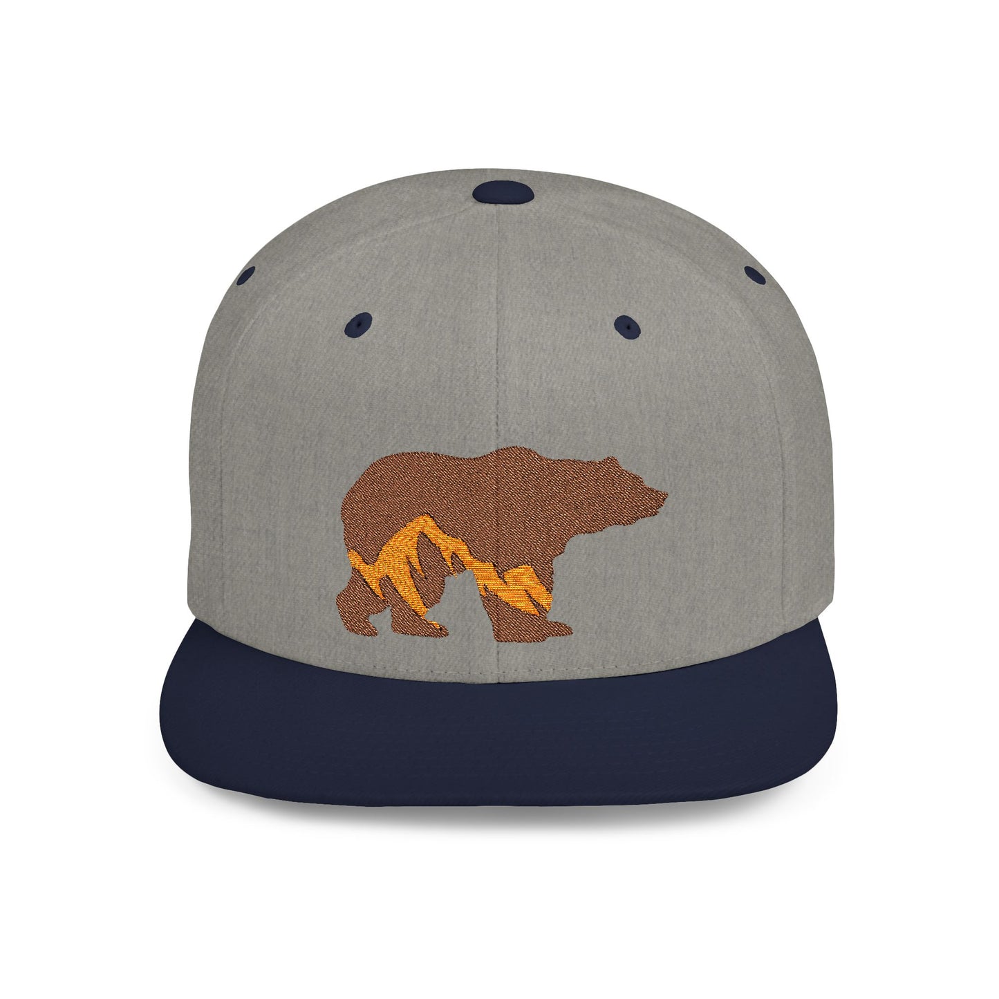 Bear Mountain Flat Bill Snapback – Lightweight, Custom Fit, Premium Quality