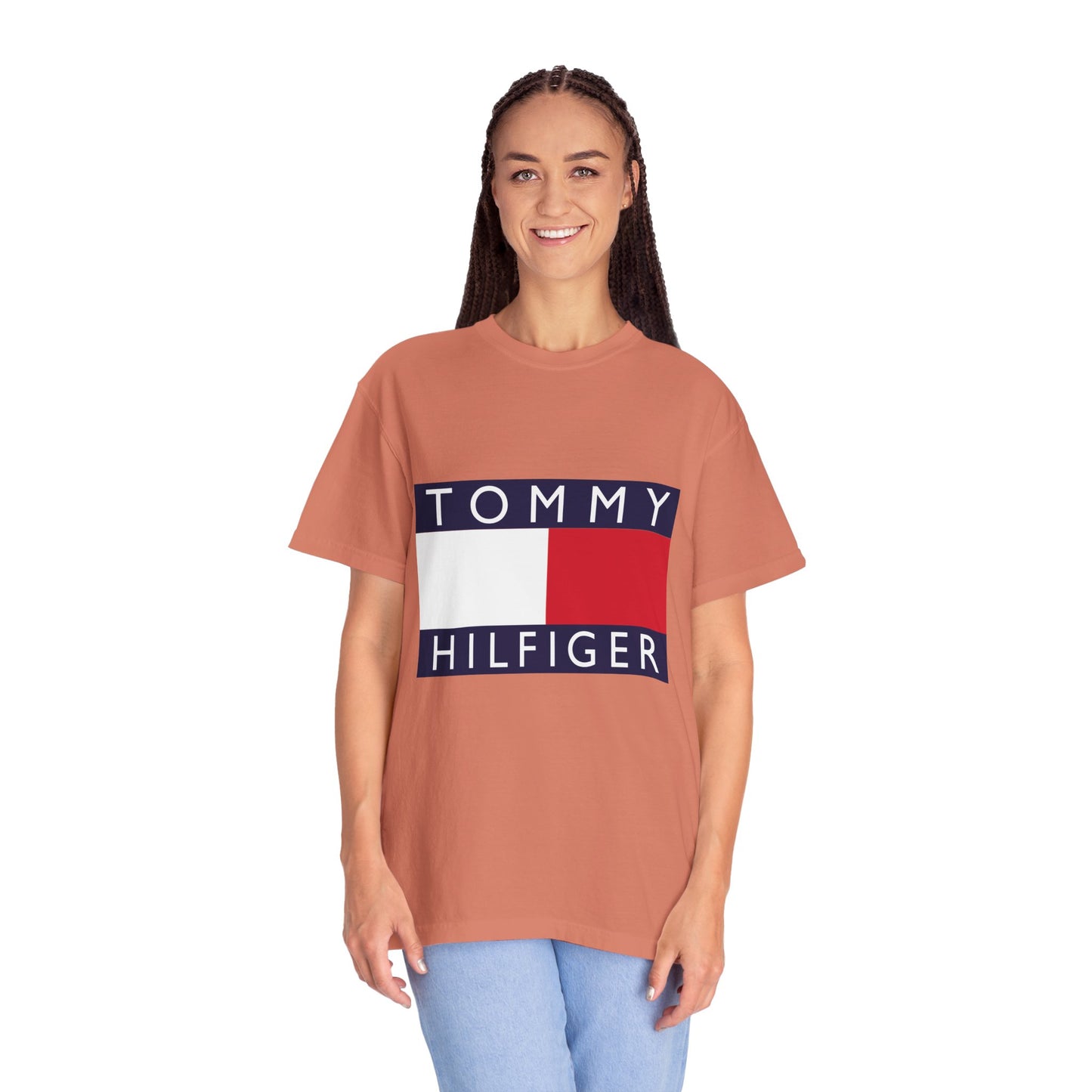 Tommy Hilfiger Garment-Dyed T-Shirt – Premium Cotton Tee for Customization