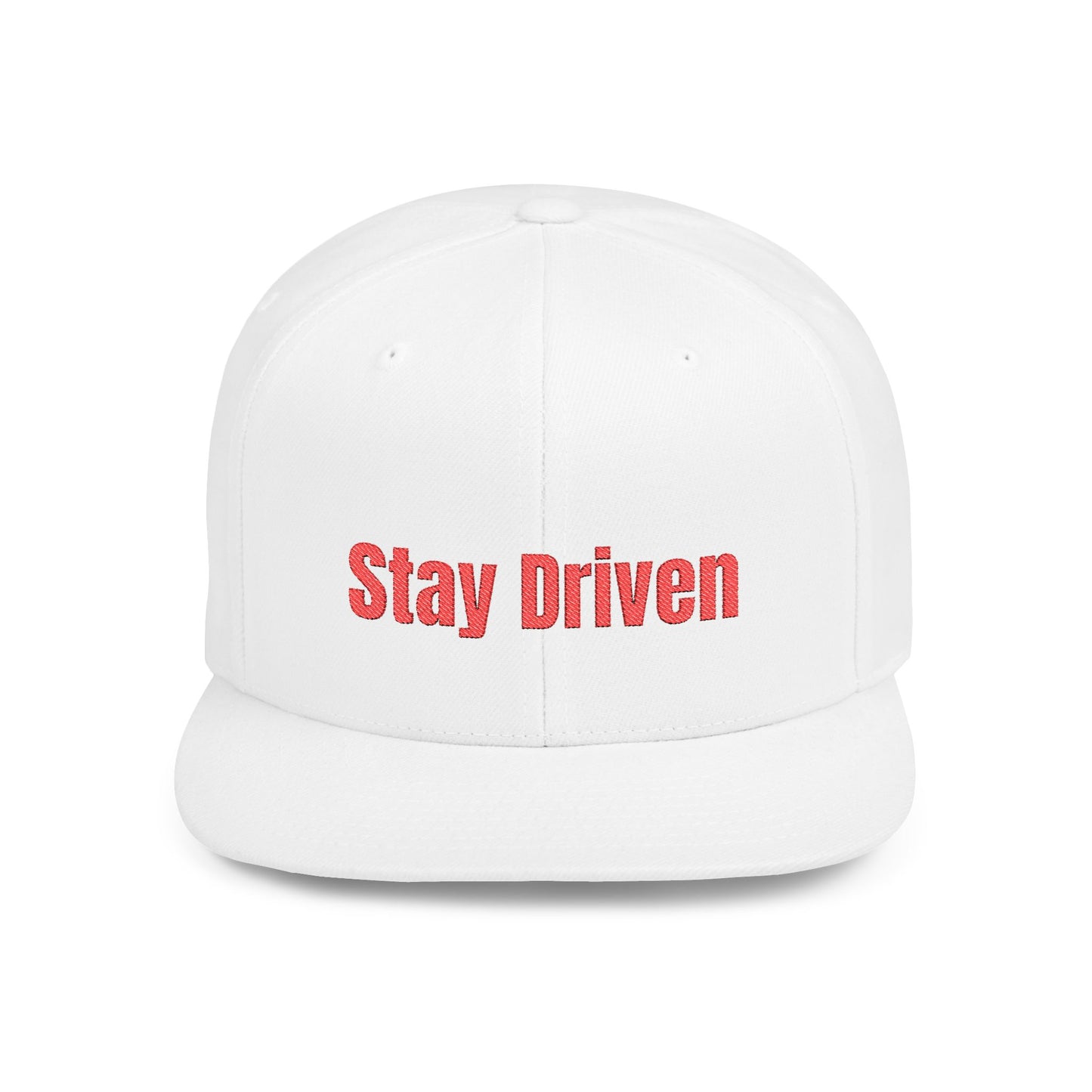 Text Stay Driven Flat Bill Snapback – Lightweight, Custom Fit, Premium Quality