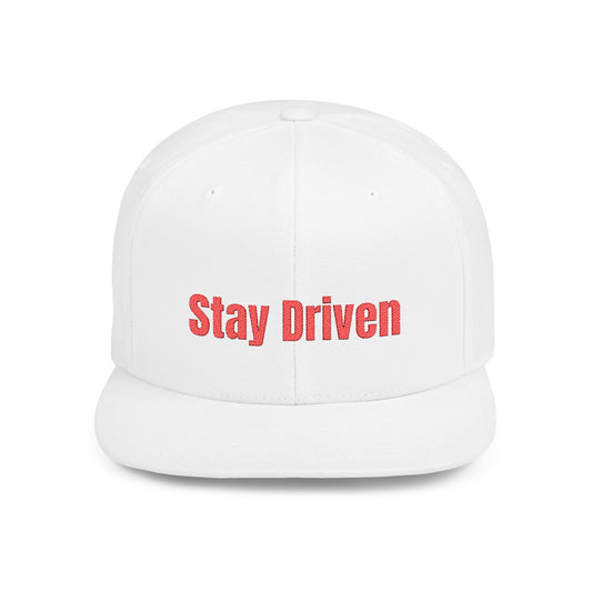 Text Stay Driven Flat Bill Snapback – Lightweight, Custom Fit, Premium Quality