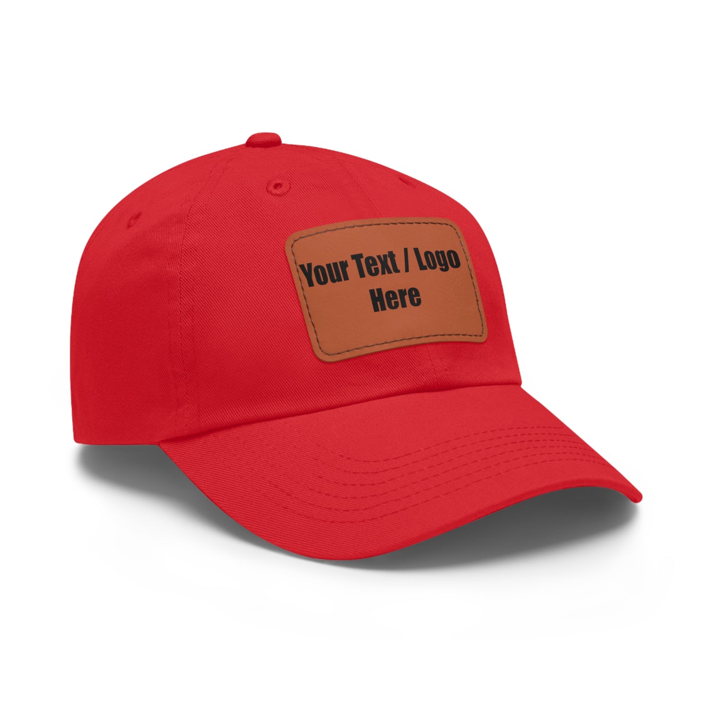 Dad Leather Patch Hat Your Text/Logo Here – Timeless Style, Perfect Fit