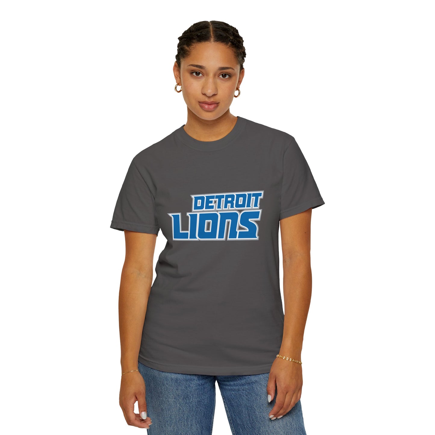 Detroit Lions Merchandise Garment-Dyed T-Shirt – Premium Cotton Tee for Customization