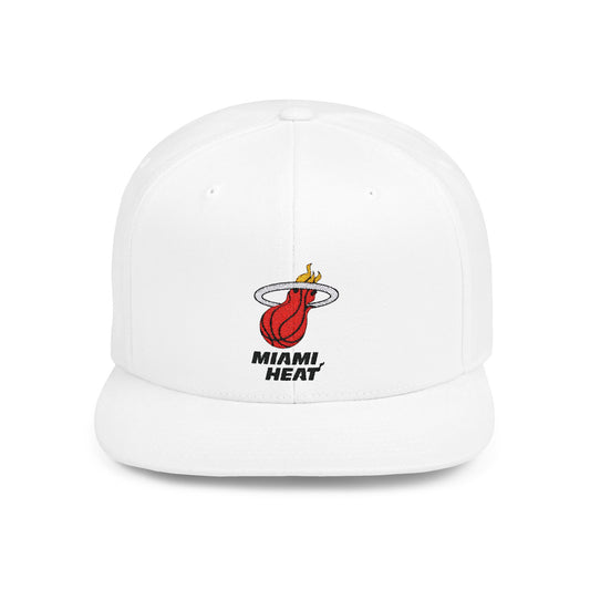 Miami Heat Flat Bill Snapback – Lightweight, Custom Fit, Premium Quality