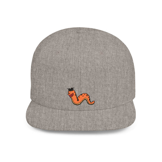 Icons Embroidered Yellow Worm Flat Bill Snapback – Lightweight, Custom Fit, Premium Quality