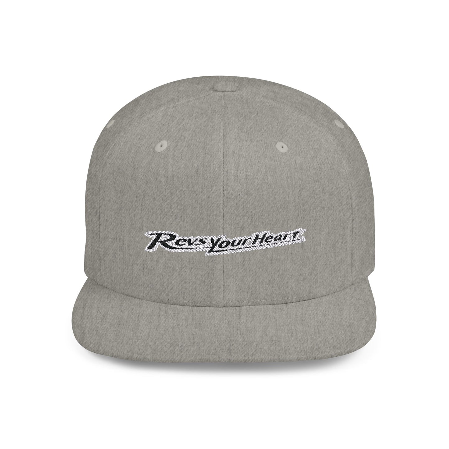 Revs Your Heart Flat Bill Snapback – Lightweight, Custom Fit, Premium Quality