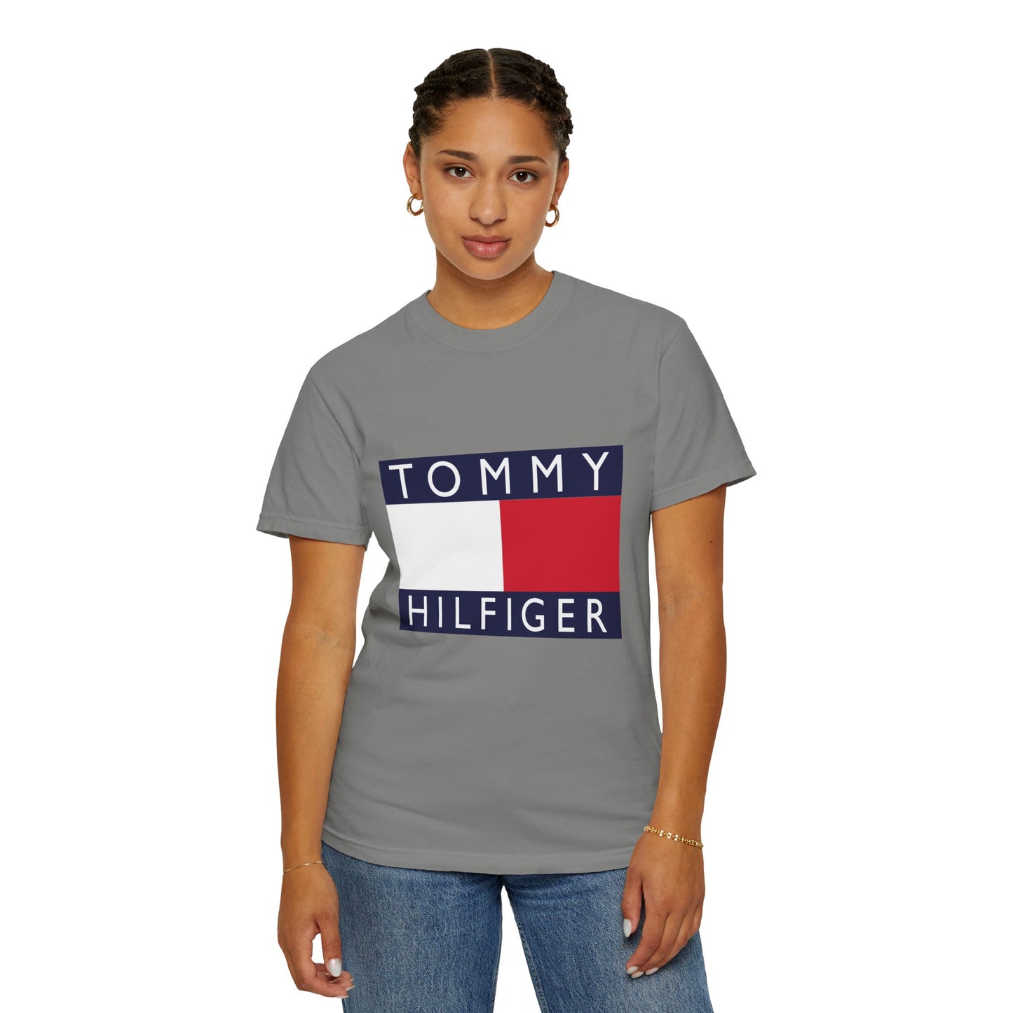 Tommy Hilfiger Garment-Dyed T-Shirt – Premium Cotton Tee for Customization