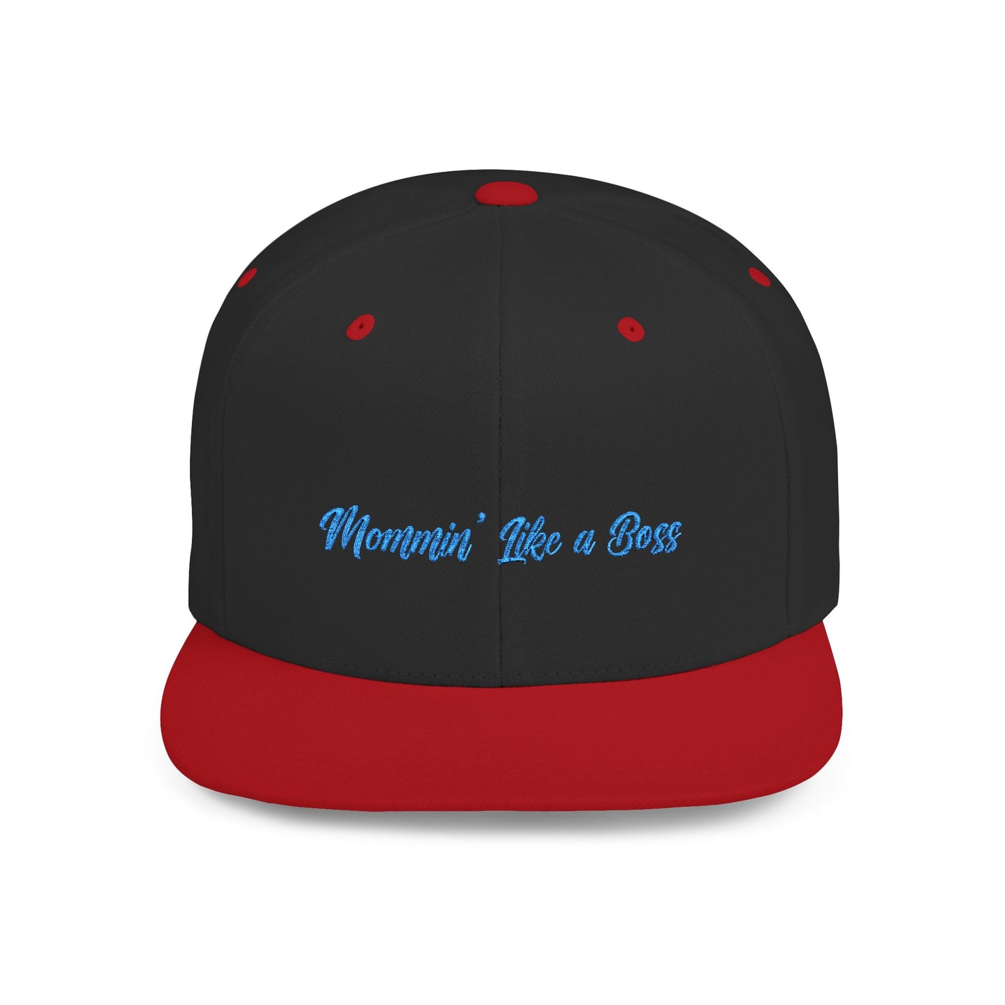 Text Mommin’ Like a Boss Flat Bill Snapback – Lightweight, Custom Fit, Premium Quality