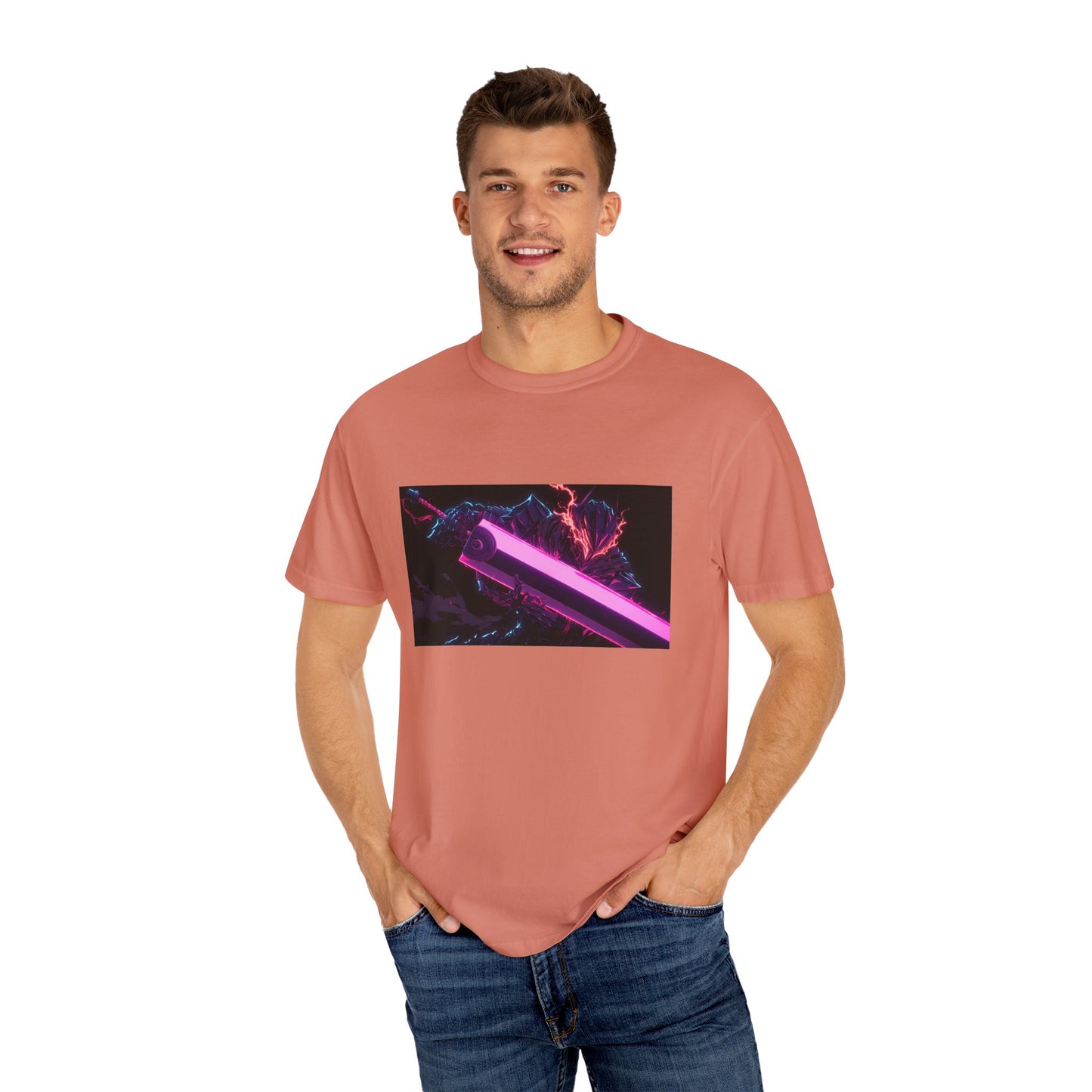 Berserk Neon Guts Purple Garment-Dyed T-Shirt – Premium Cotton Tee