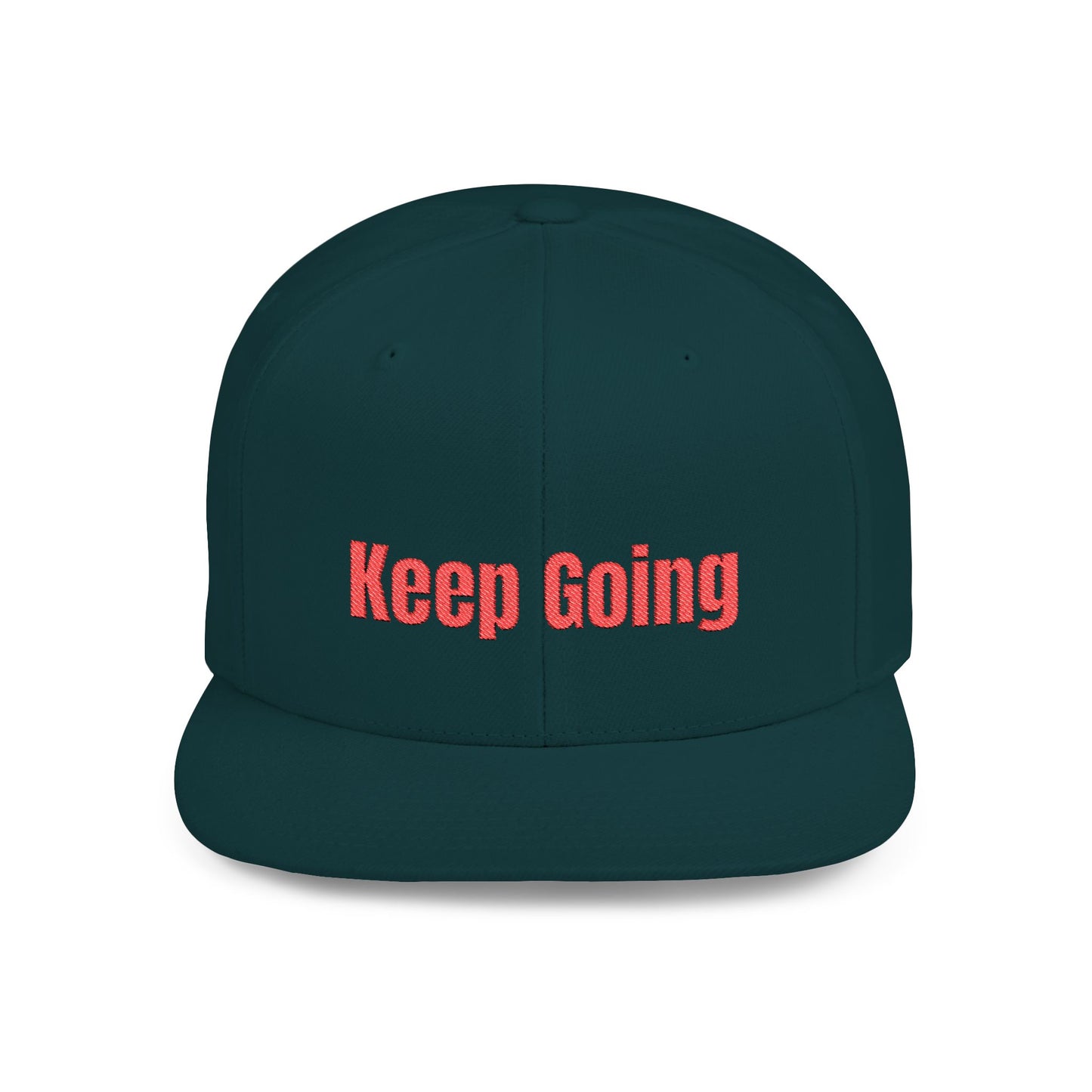 Text Keep Going Flat Bill Snapback – Lightweight, Custom Fit, Premium Quality