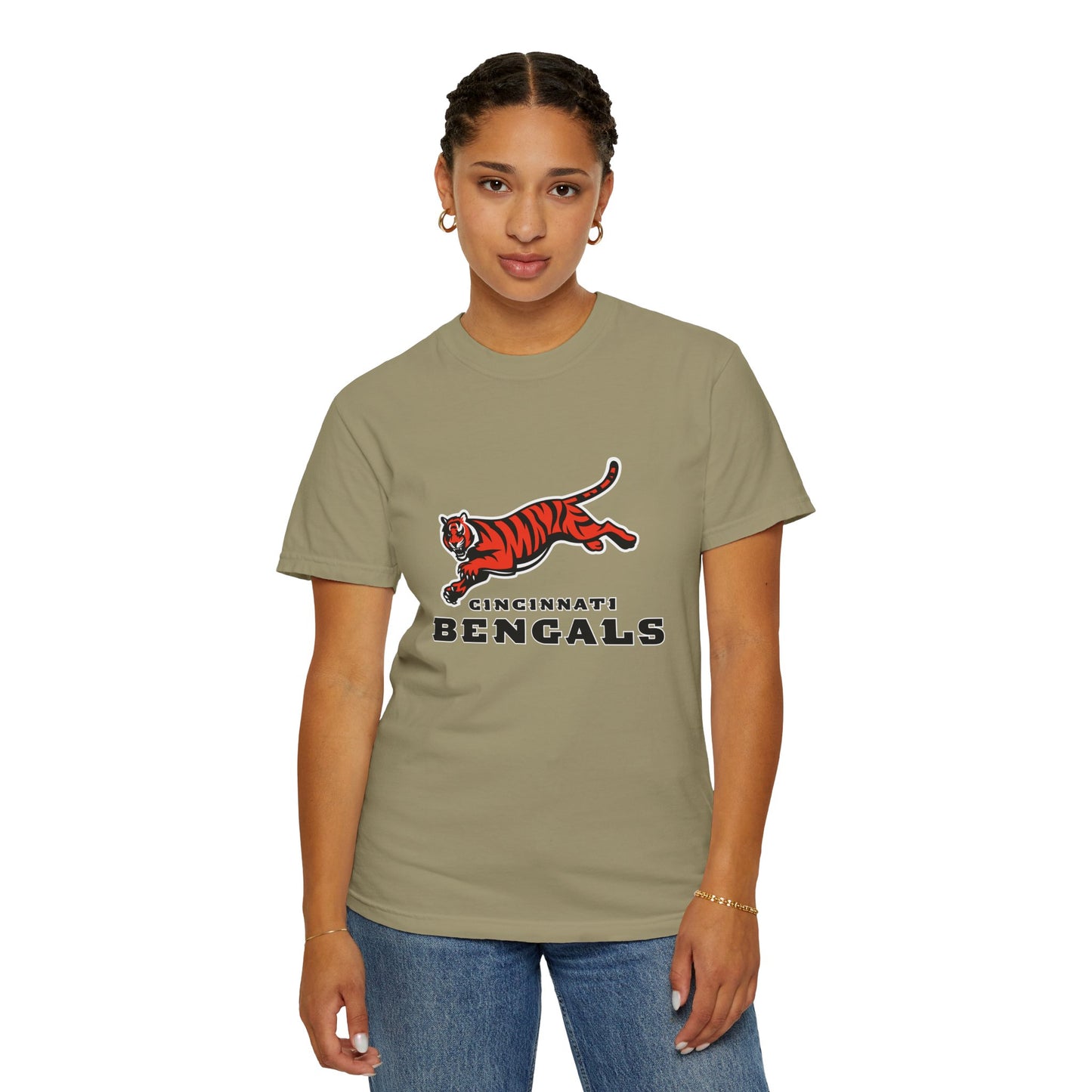 Cincinnati Bengals Clothing Garment-Dyed T-Shirt – Premium Cotton Tee for Customization