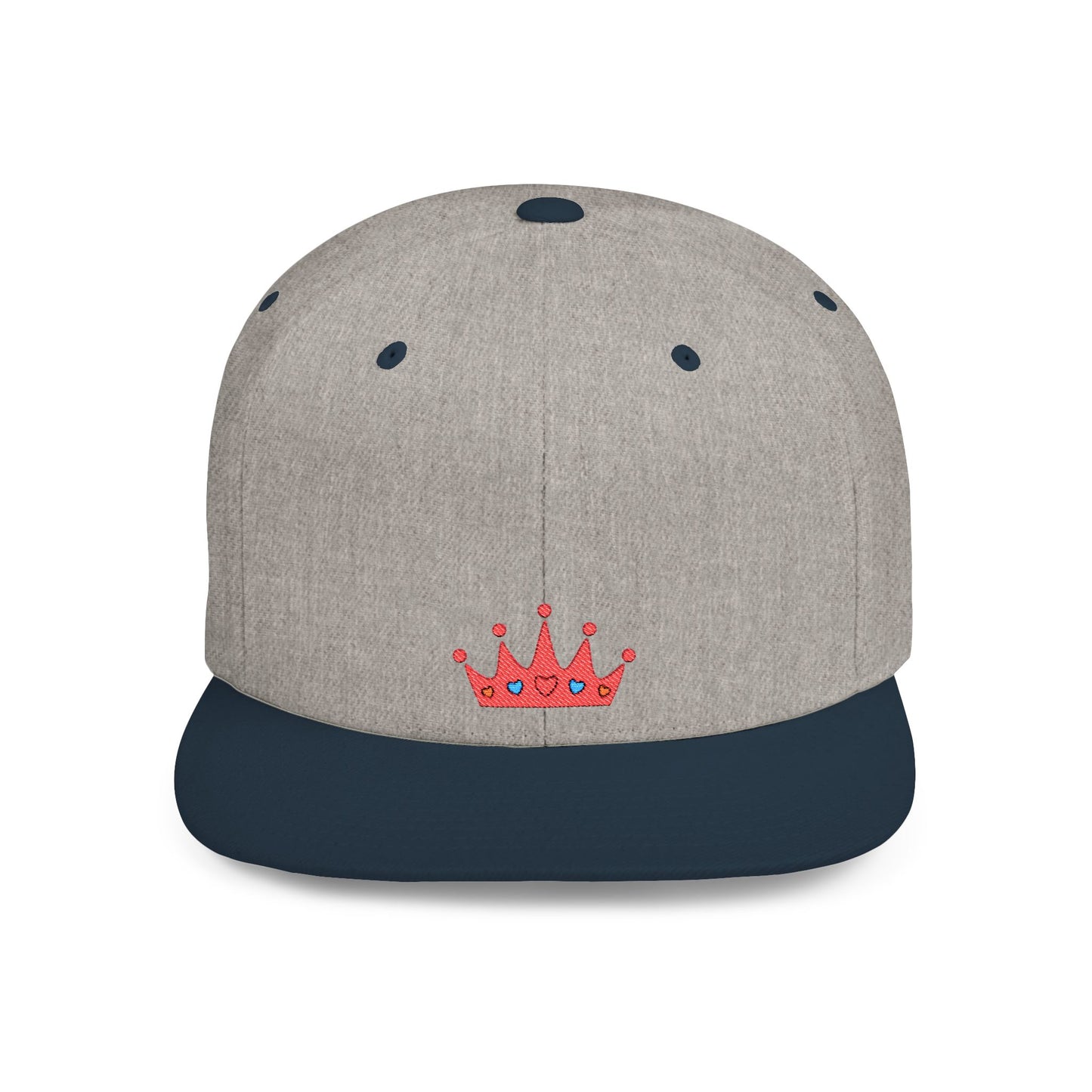 Icons Embroidered Crown Jewel Flat Bill Snapback – Lightweight, Custom Fit, Premium Quality