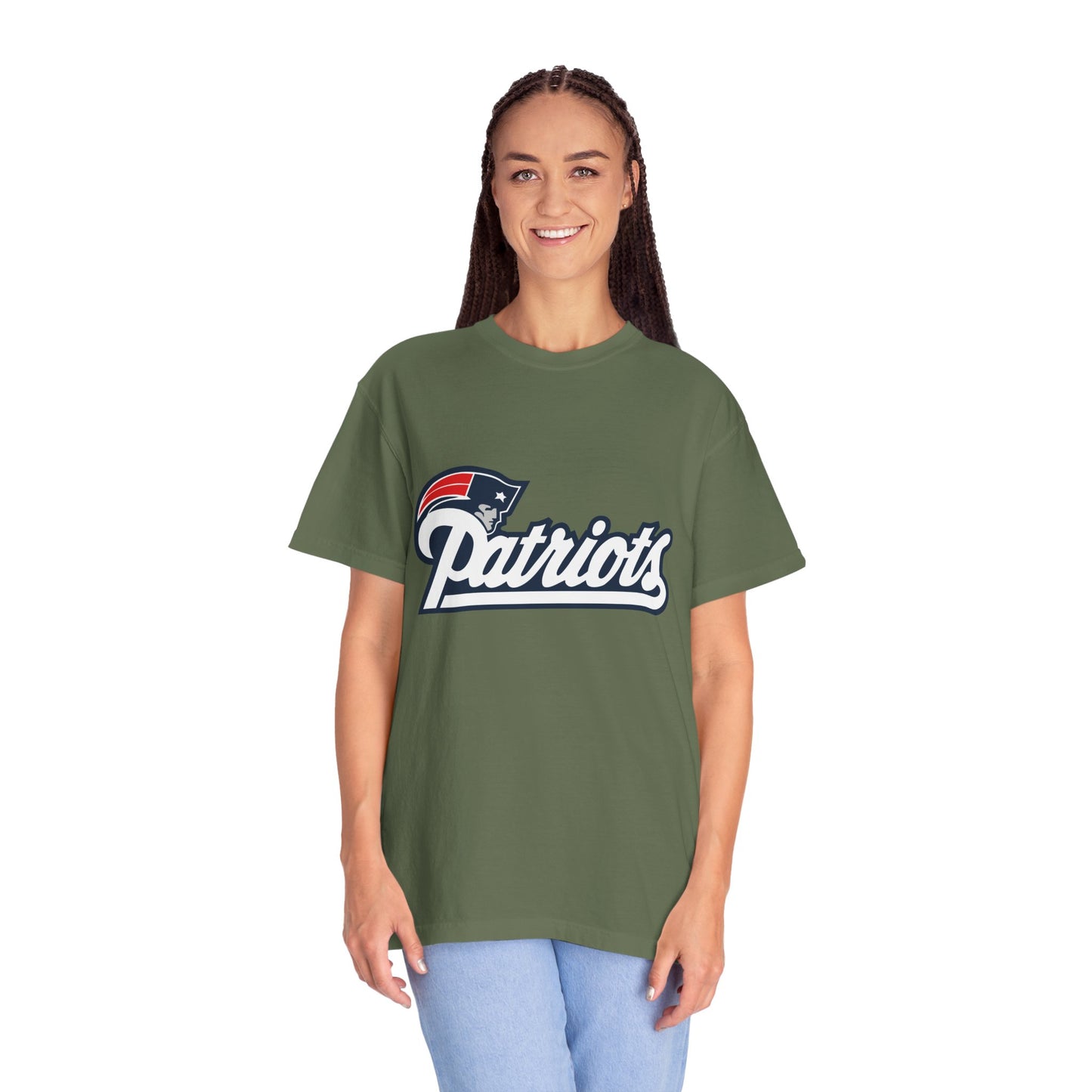 New England Patriots Fan Outfit Garment-Dyed T-Shirt – Premium Cotton Tee for Customization