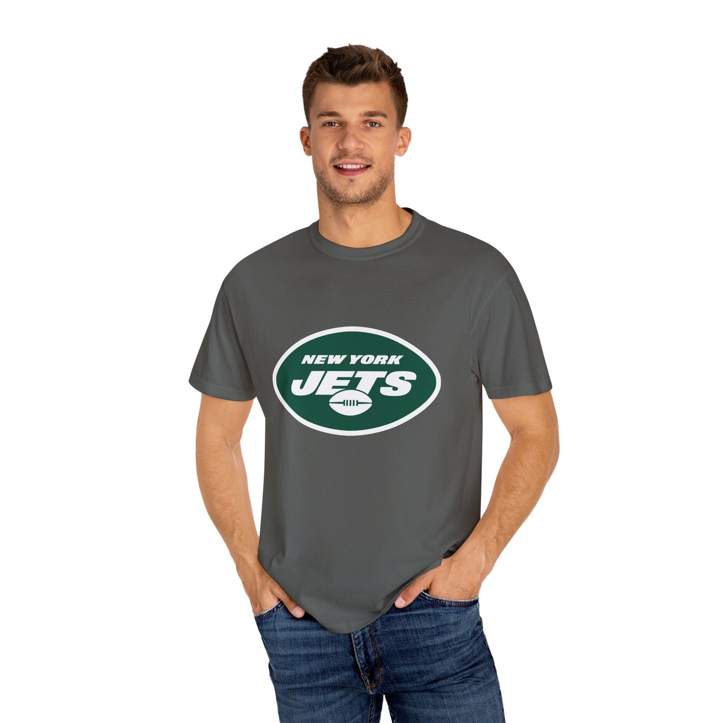 New York Jets Football Merchandise Garment-Dyed T-Shirt – Premium Cotton Tee for Customization