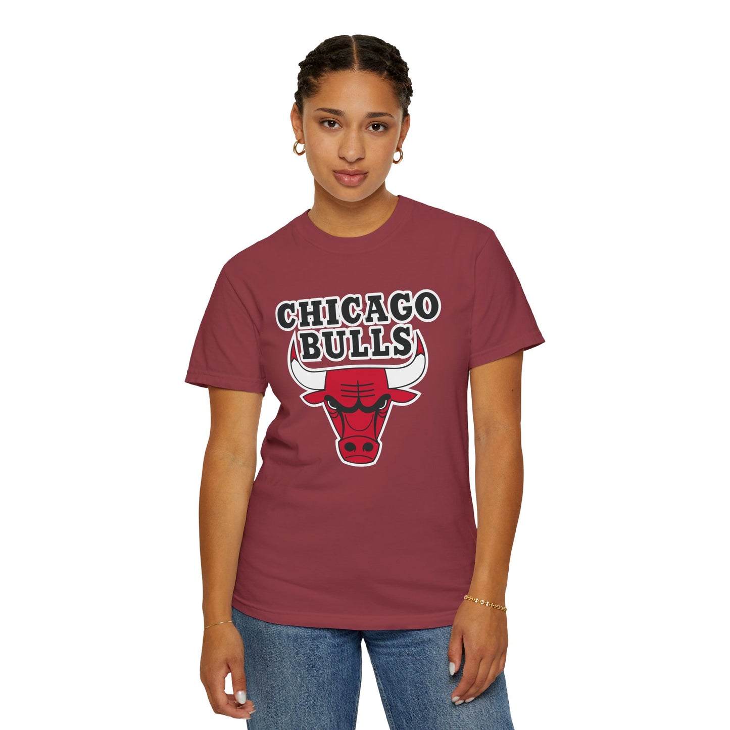 Chicago Bulls NBA Garment-Dyed T-Shirt – Premium Cotton Tee for Customization