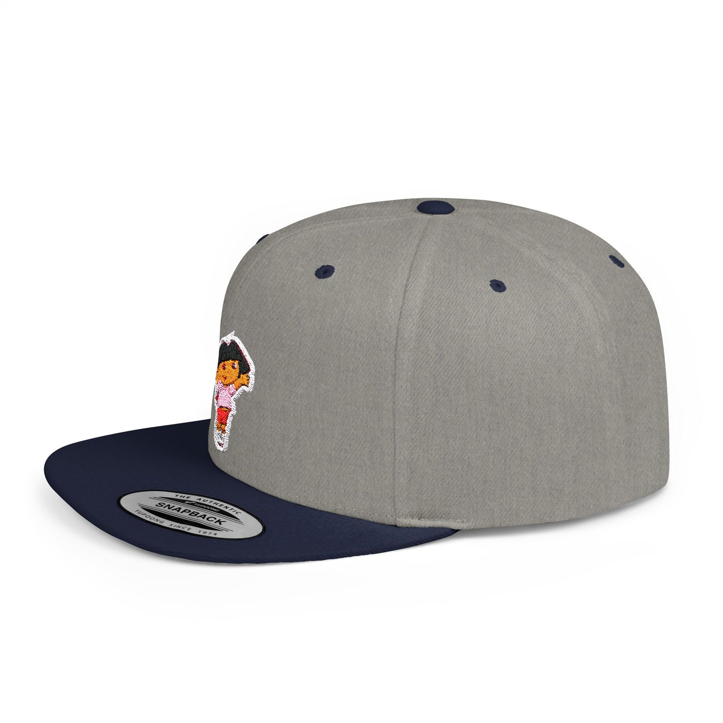 Dora Flat Bill Snapback – Lightweight, Custom Fit, Premium Quality