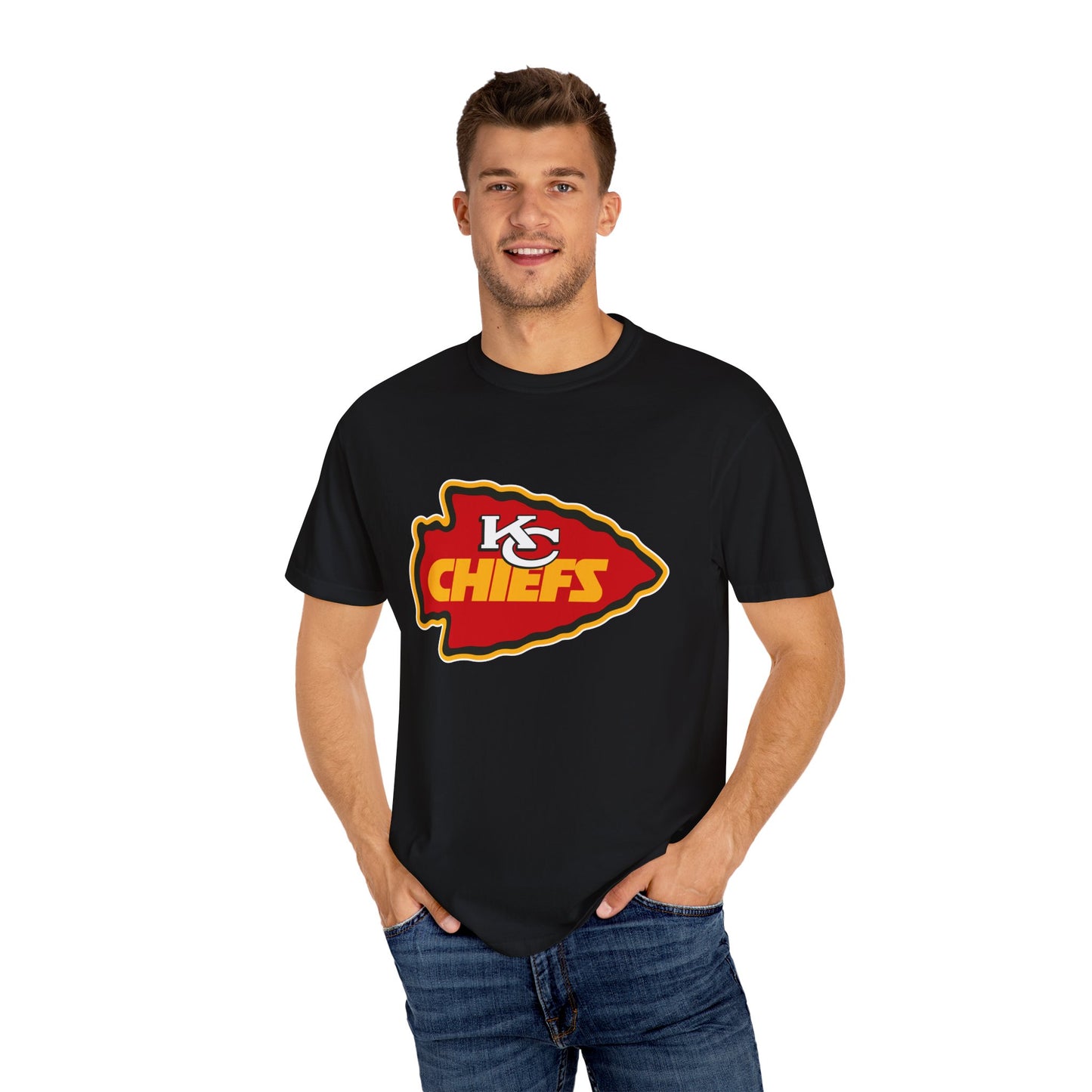 Kansas City Chiefs Apparel Garment-Dyed T-Shirt – Premium Cotton Tee for Customization