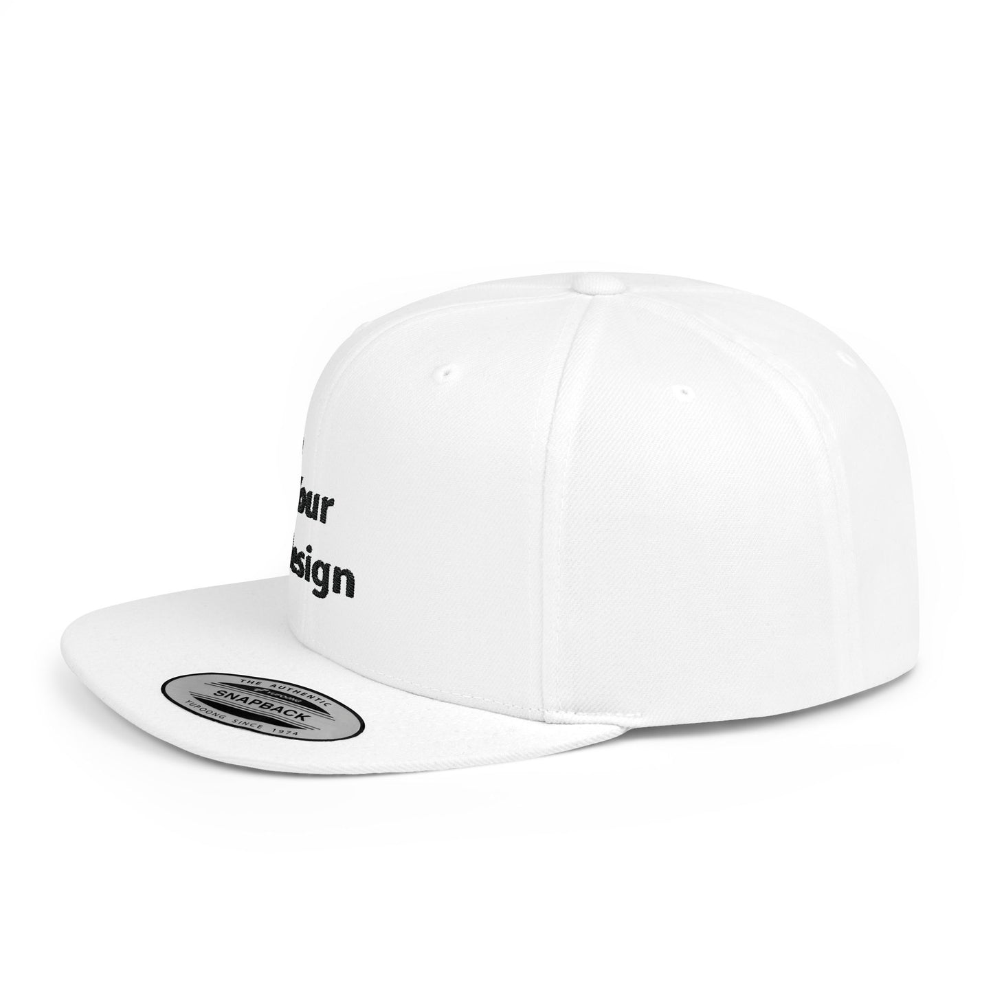 Your Design Flat Bill Snapback – Lightweight, Custom Fit, Premium Quality