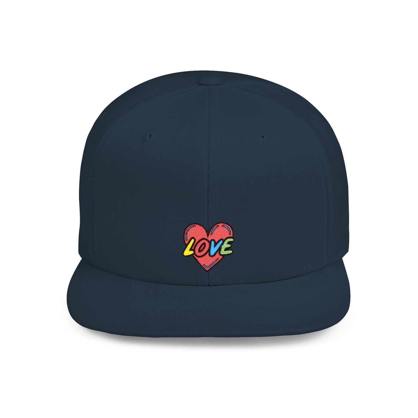 Icons Embroidered Love 2 Flat Bill Snapback – Lightweight, Custom Fit, Premium Quality