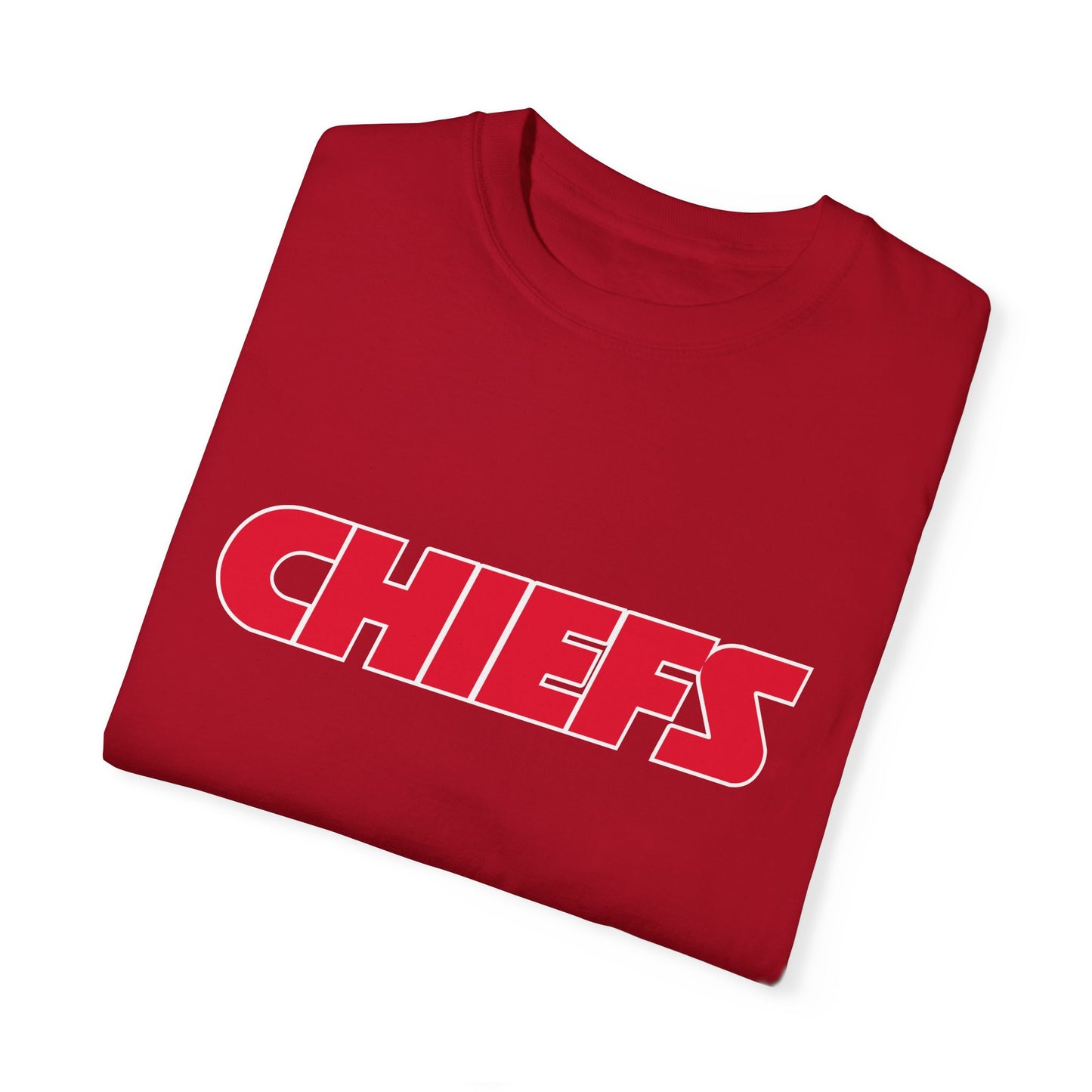 Kansas City Chiefs Team Merch Garment-Dyed T-Shirt – Premium Cotton Tee for Customization