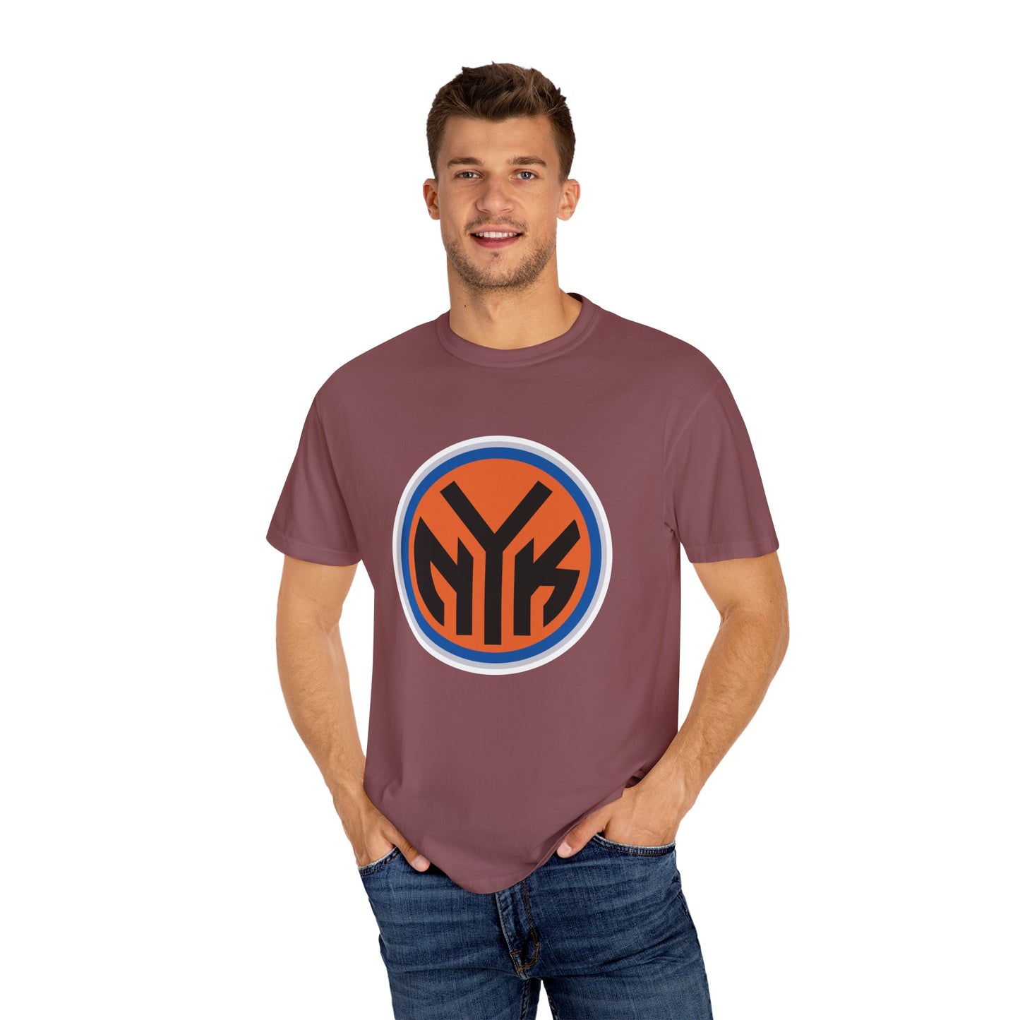 New York Knicks Basketball Fanatics Garment-Dyed T-Shirt – Premium Cotton Tee for Customization