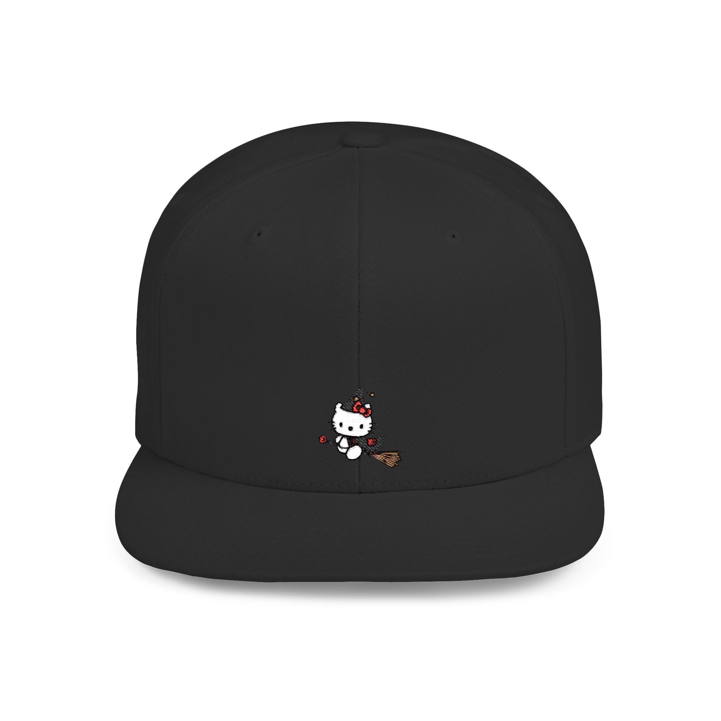 Icons Embroidered Kitty Flat Bill Snapback – Lightweight, Custom Fit, Premium Quality