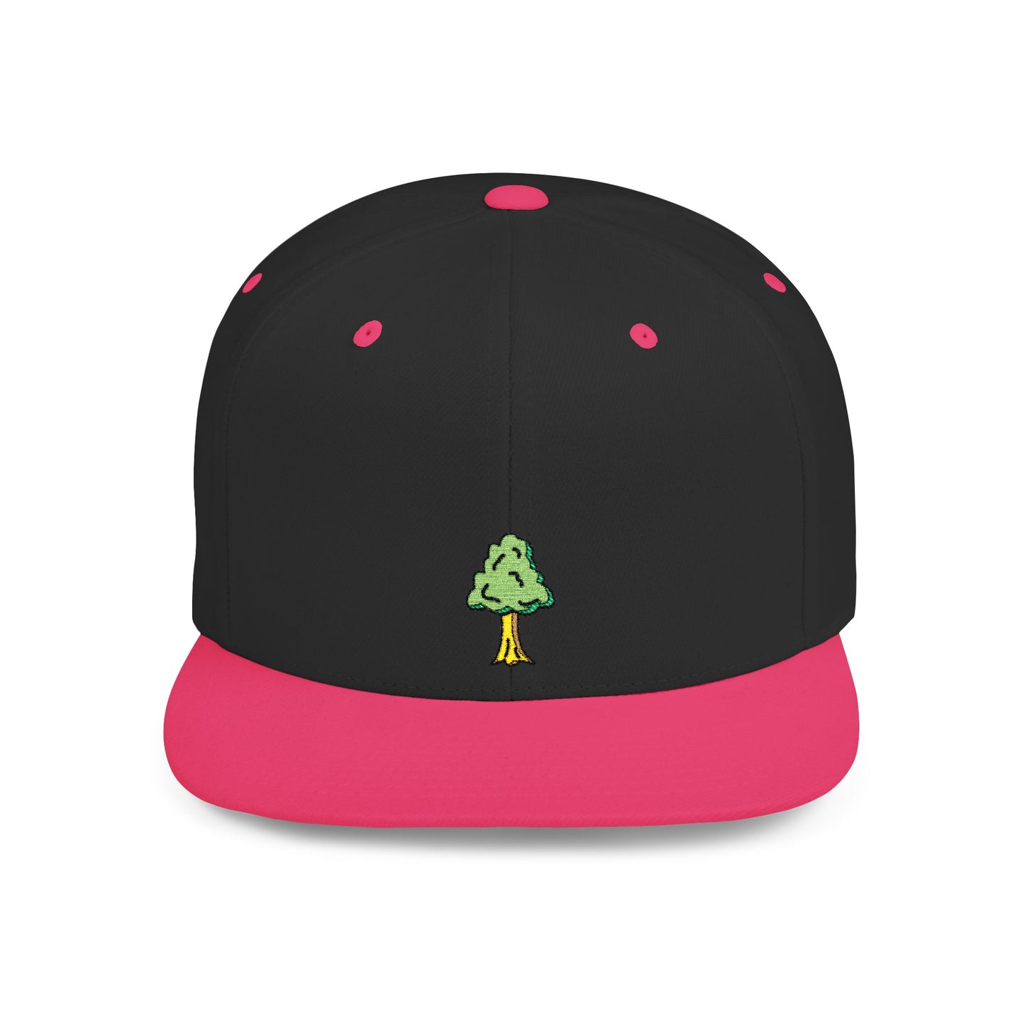 Icons Embroidered Tree Flat Bill Snapback – Lightweight, Custom Fit, Premium Quality