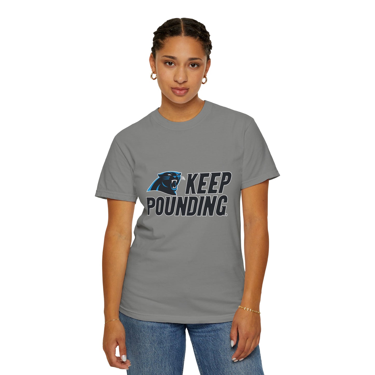 Carolina Panthers Keep Pounding Garment-Dyed T-Shirt – Premium Cotton Tee for Customization