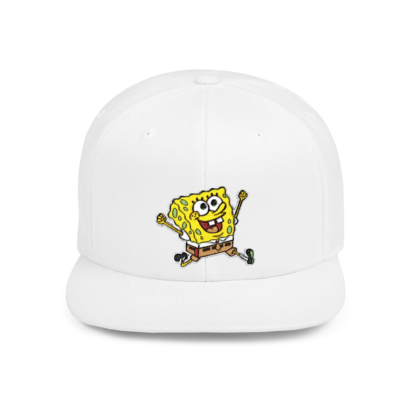 SpongeBob SquarePants Himself Flat Bill Snapback – Lightweight, Custom Fit, Premium Quality