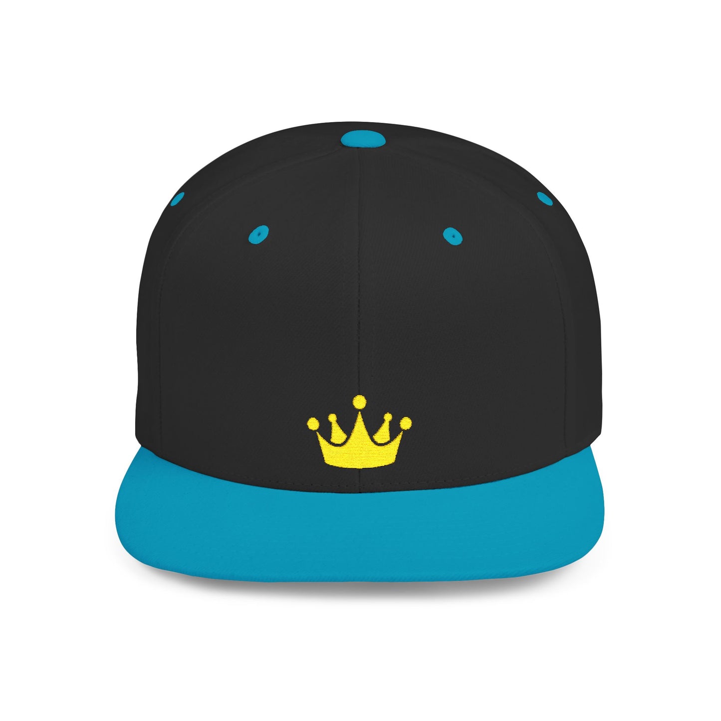 Icons Embroidered Crown Flat Bill Snapback – Lightweight, Custom Fit, Premium Quality