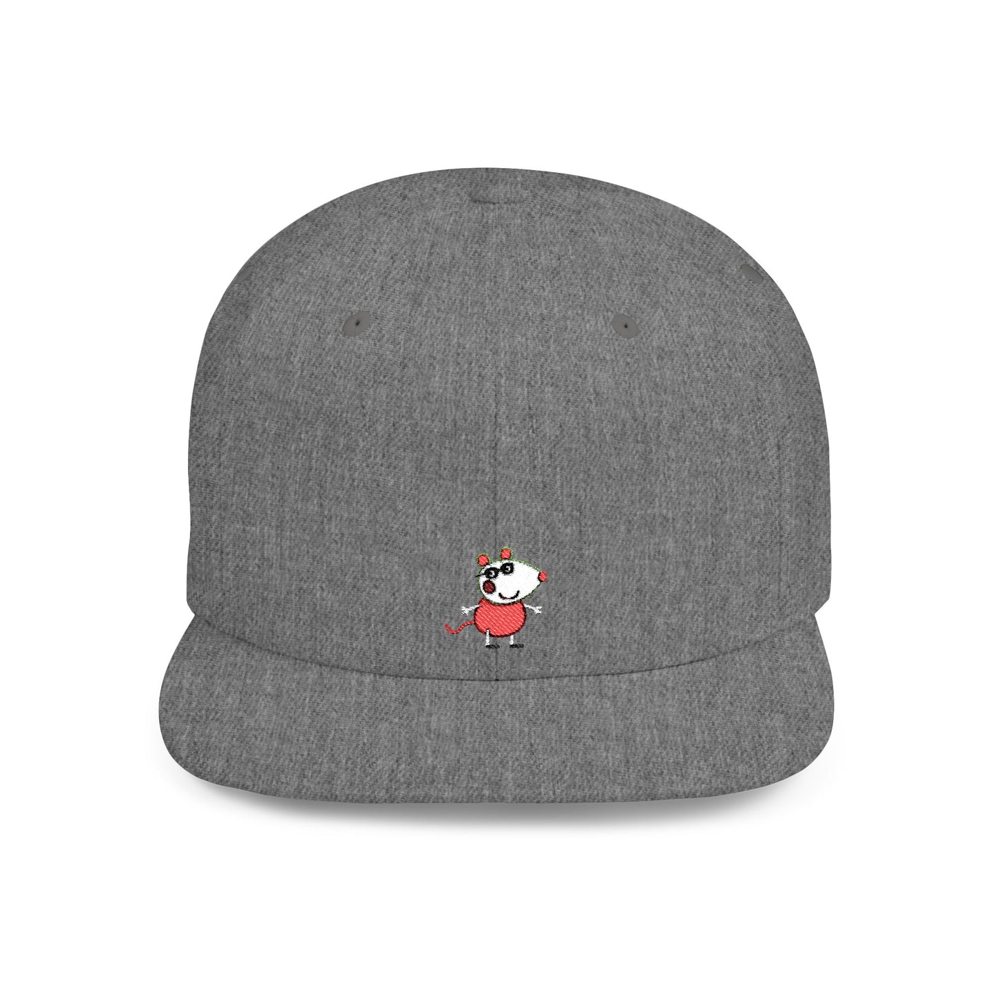 Icons Embroidered Peppa Flat Bill Snapback – Lightweight, Custom Fit, Premium Quality