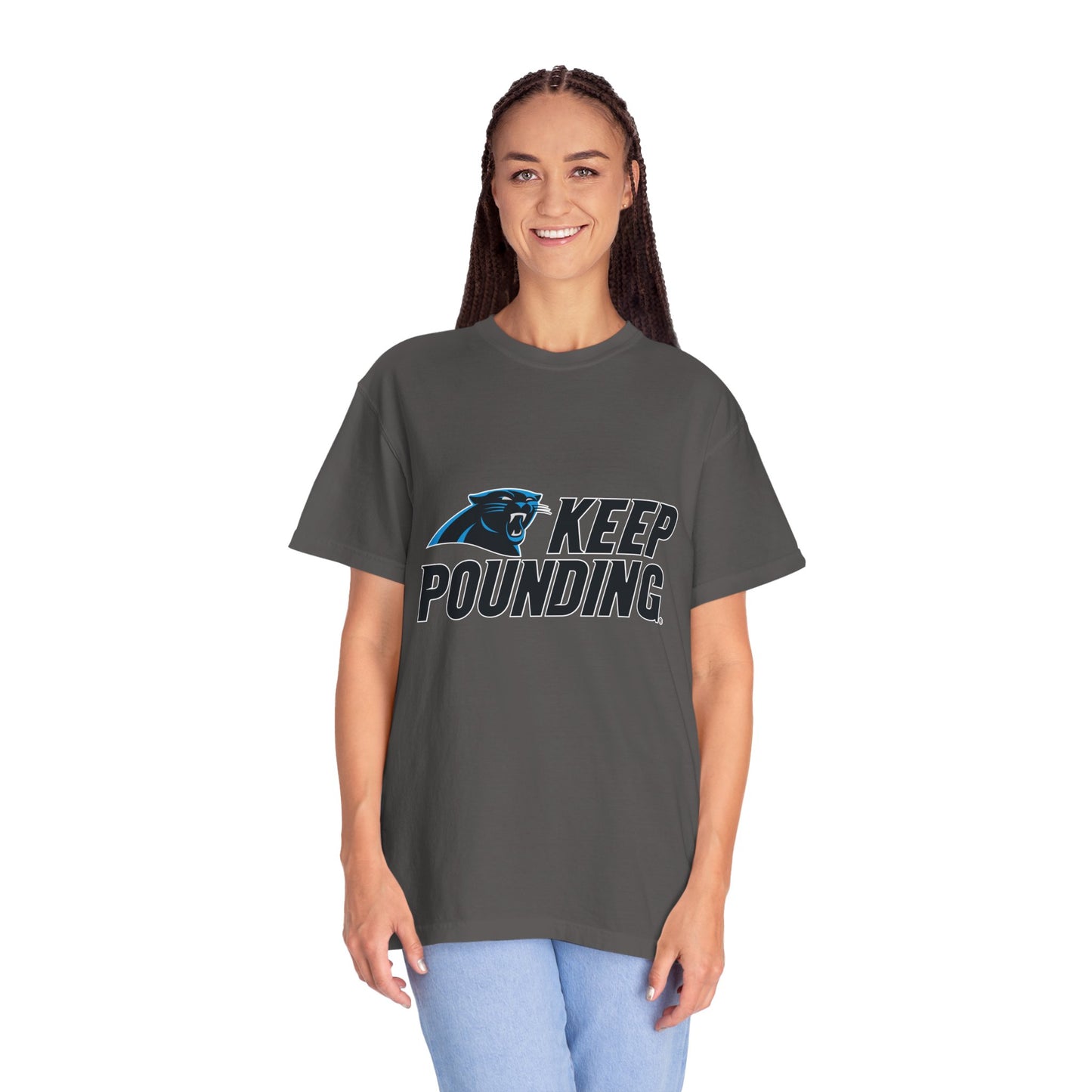 Carolina Panthers Keep Pounding Garment-Dyed T-Shirt – Premium Cotton Tee for Customization