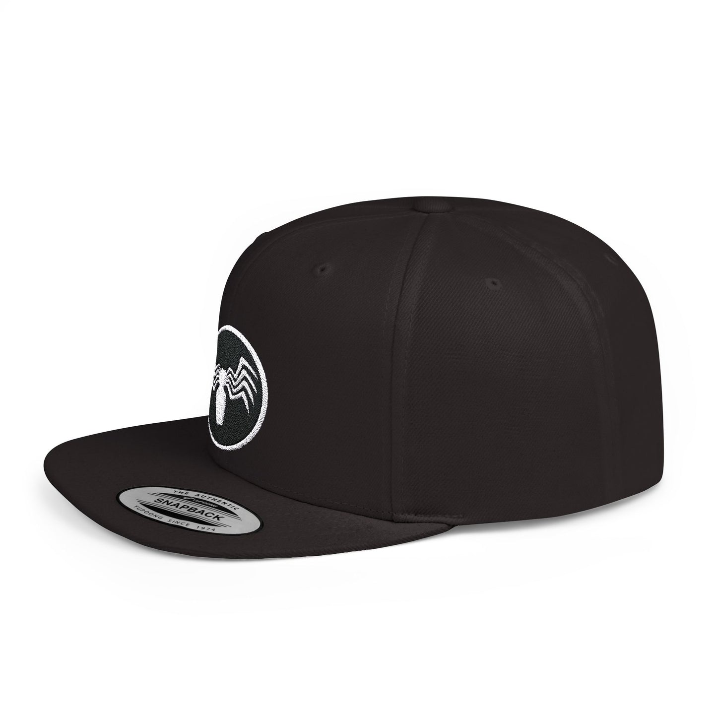 Venom Black Marvel Flat Bill Snapback – Lightweight, Custom Fit, Premium Quality