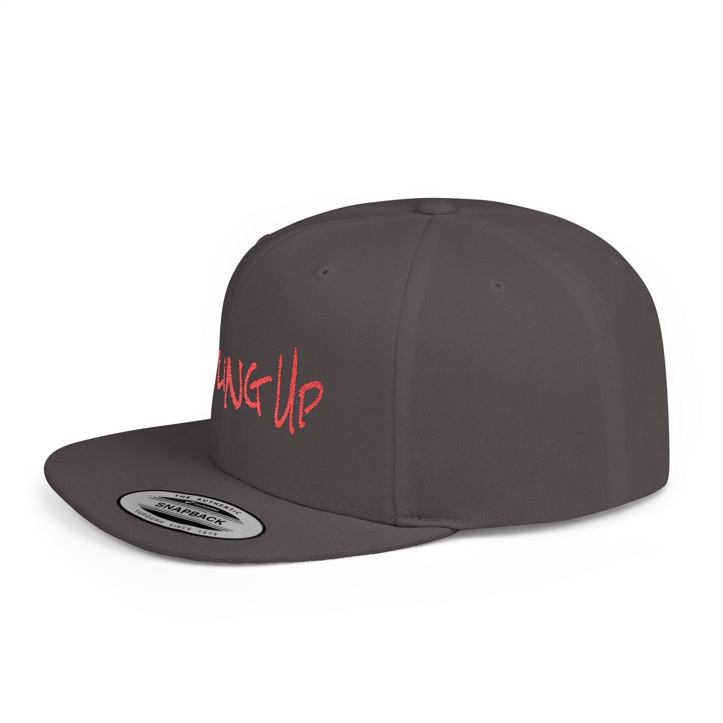 Text Leveling Up Flat Bill Snapback – Lightweight, Custom Fit, Premium Quality