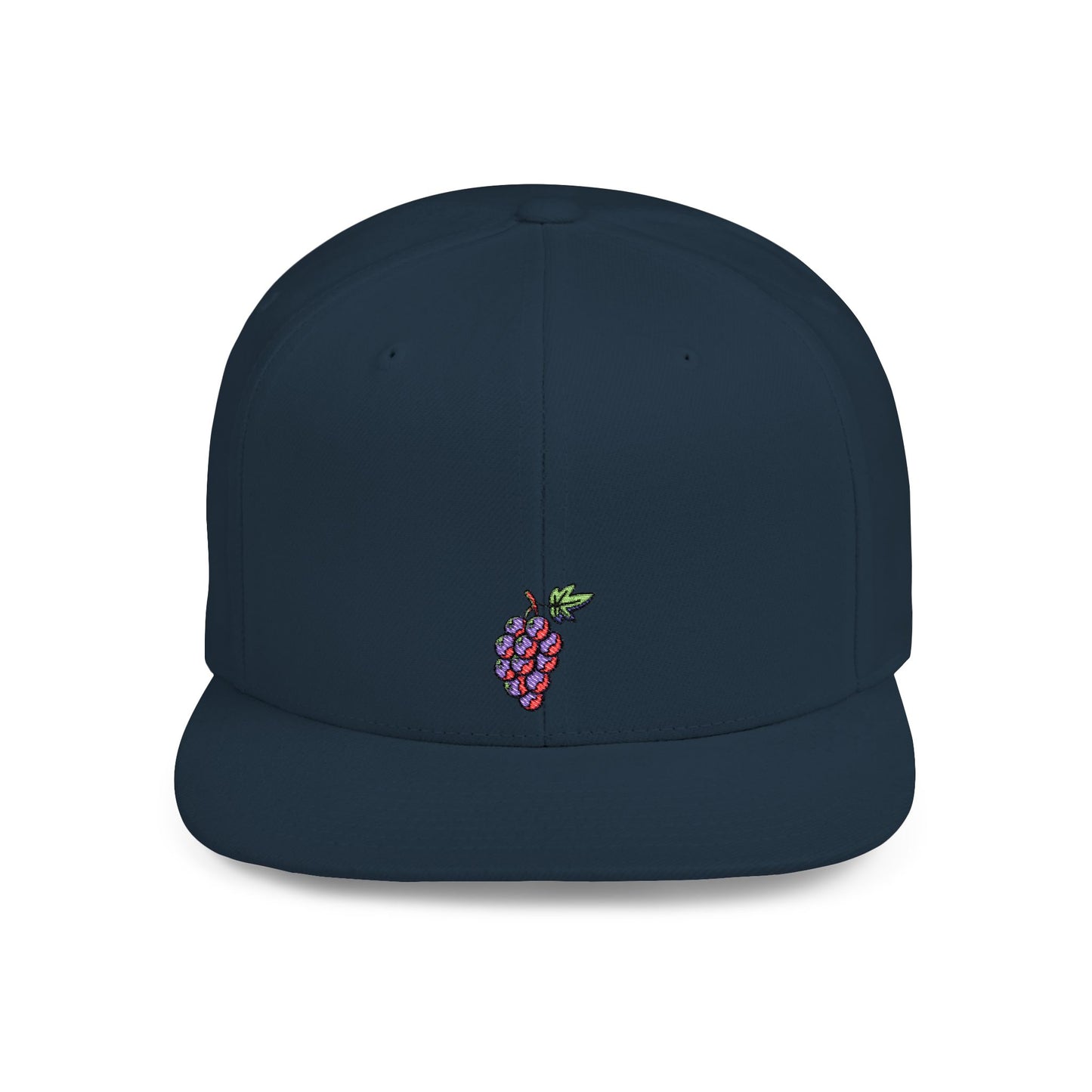 Icons Embroidered Grapes Flat Bill Snapback – Lightweight, Custom Fit, Premium Quality
