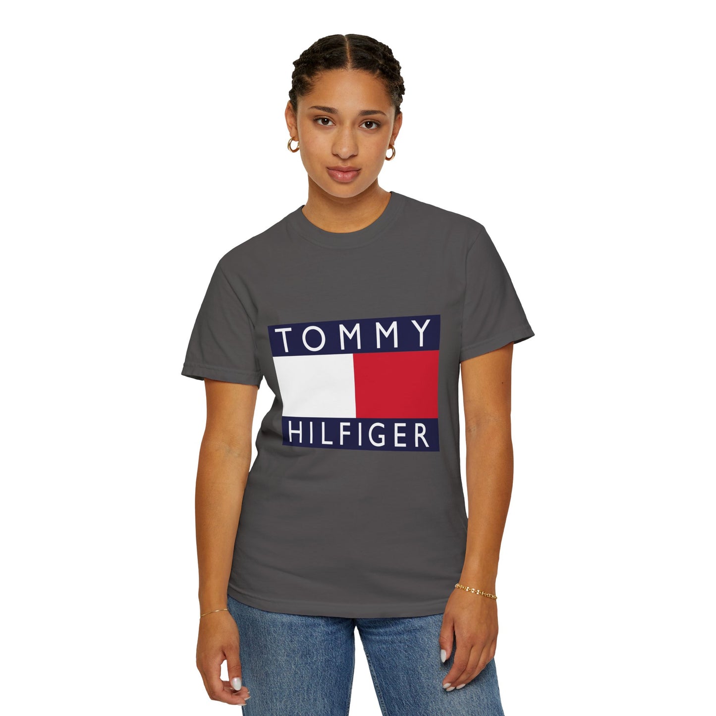 Tommy Hilfiger Garment-Dyed T-Shirt – Premium Cotton Tee for Customization