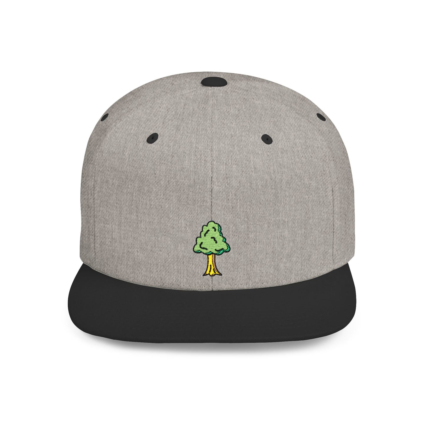 Icons Embroidered Tree Flat Bill Snapback – Lightweight, Custom Fit, Premium Quality