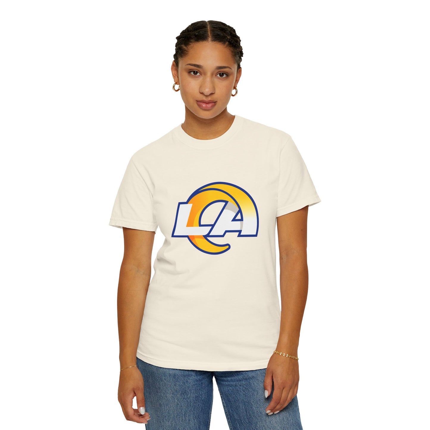 Los Angeles Rams Merchandise Garment-Dyed T-Shirt – Premium Cotton Tee for Customization