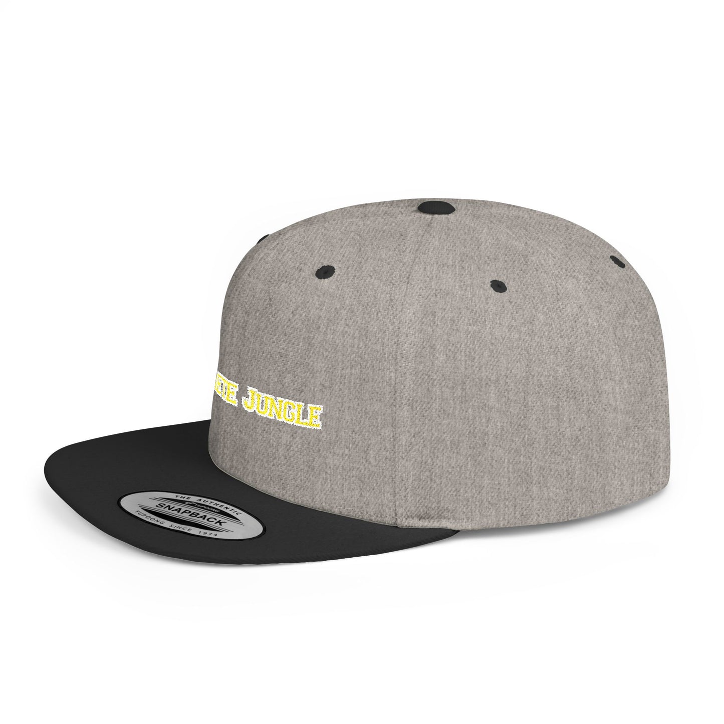 Text Concrete Jungle Flat Bill Snapback – Lightweight, Custom Fit, Premium Quality