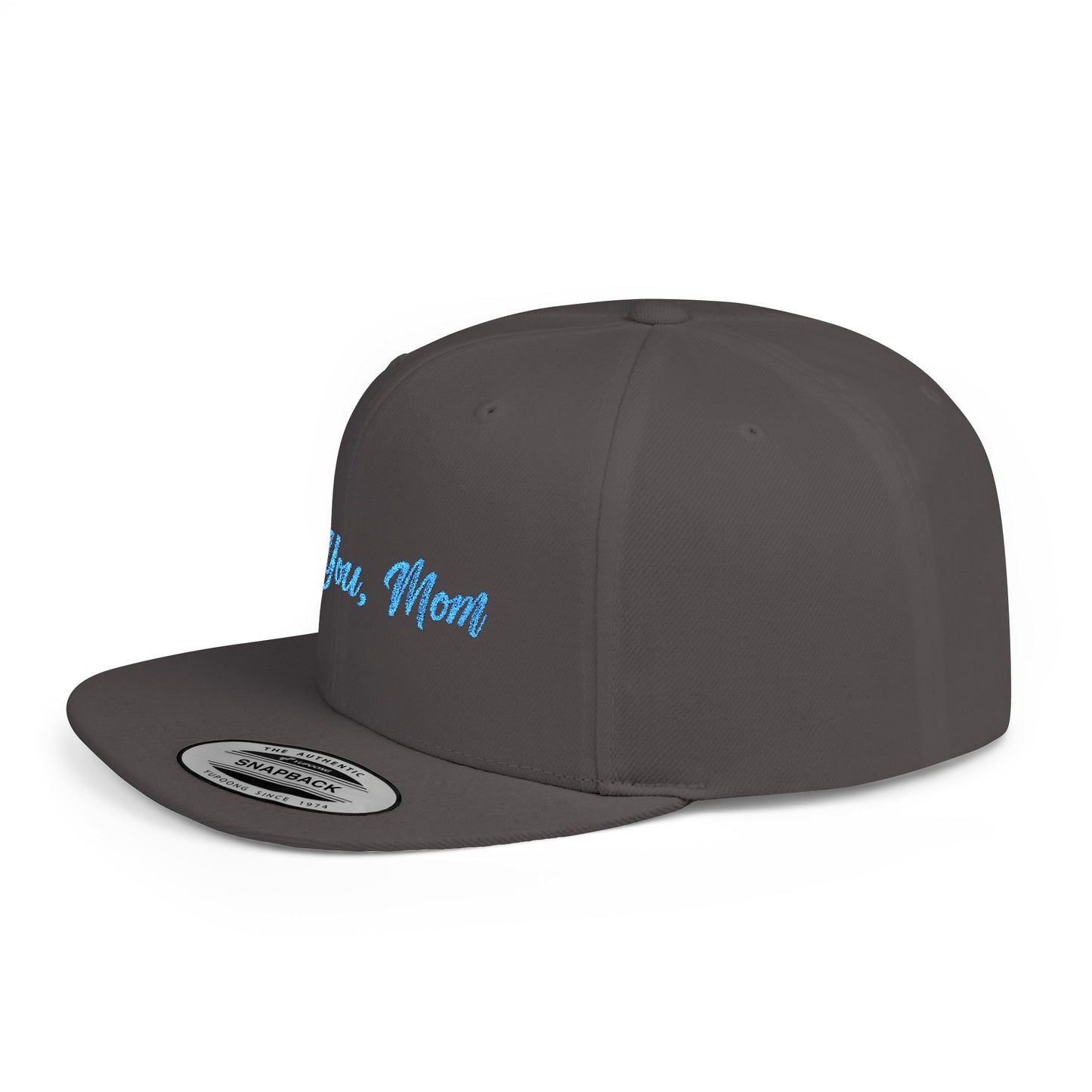 Text Love You Mom Flat Bill Snapback – Lightweight, Custom Fit, Premium Quality