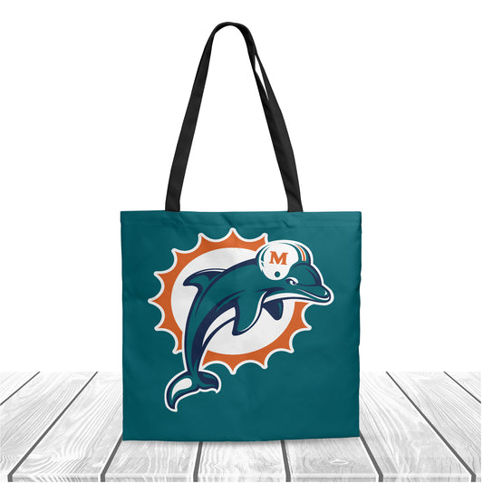 Miami Dolphins Polyester Canvas Tote Bag – Durable and Stylish