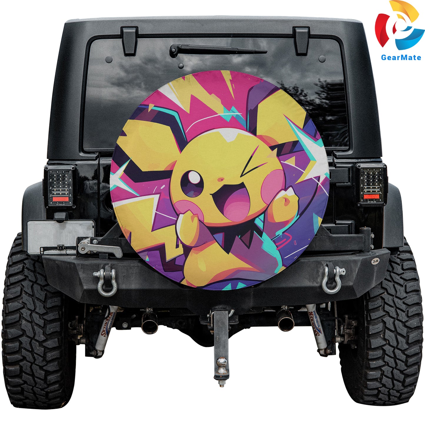 Pokemon Pikachu Anime Series Spare Tire Cover – Premium Waterproof UV Resistant Protector