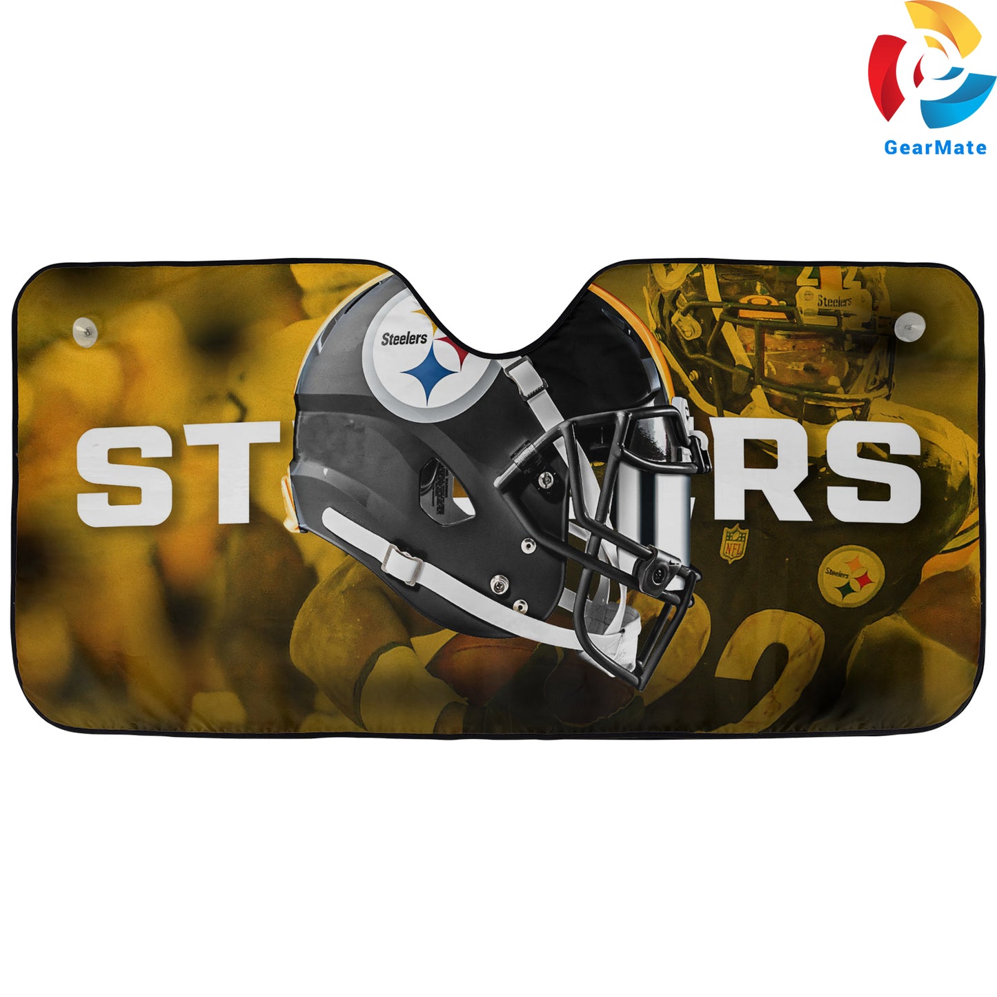 Pittsburgh Steelers NFL Football Team Helmet Reflective Car Sunshade – Premium Heat & UV Protection, Universal Fit