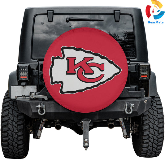 Kansas City Chiefs NFL Fans Spare Tire Cover – Premium Waterproof UV-Resistant Protector