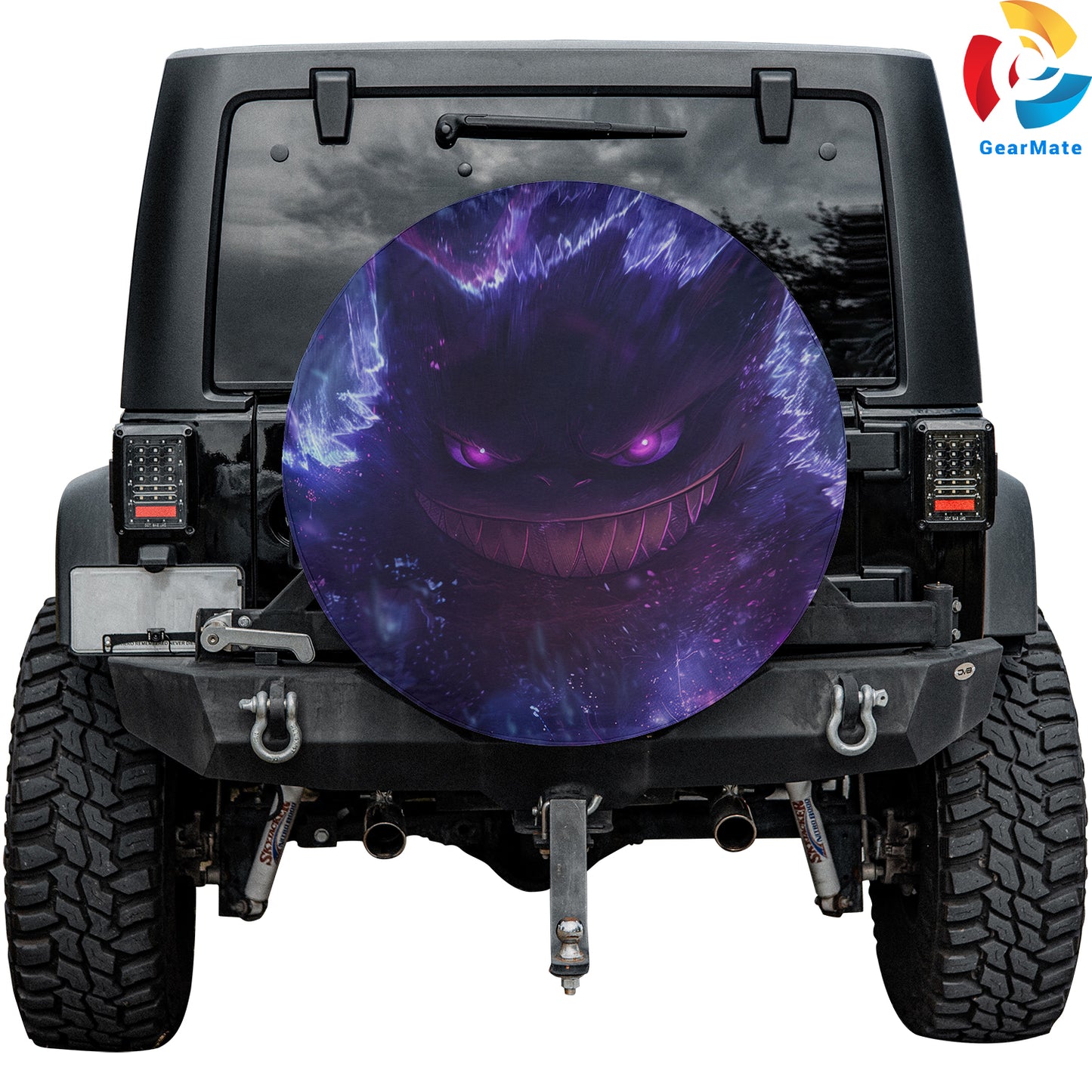 Pokemon Gengar Anime Spare Tire Cover – Premium Waterproof UV Resistant Protector